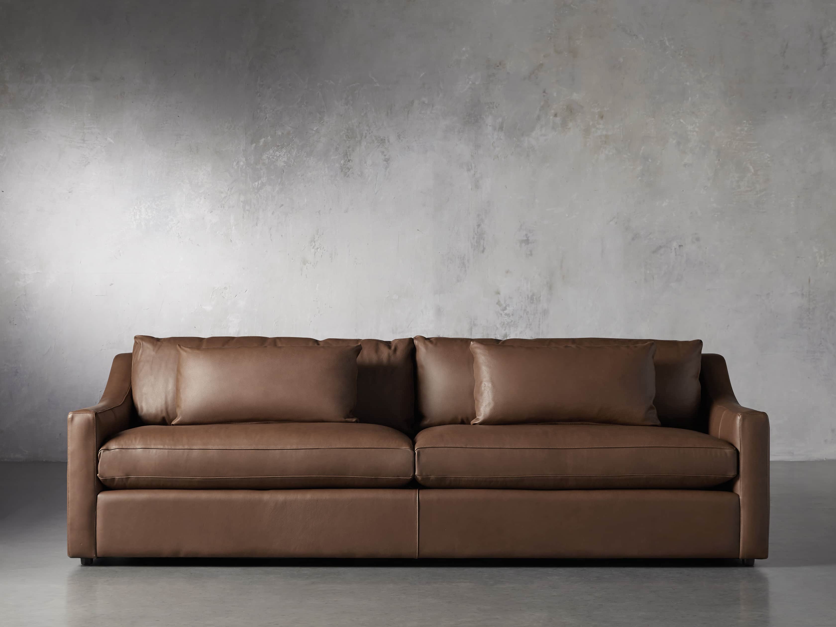 Ashby Leather 106" 2/2 Sofa, slide 1 of 7