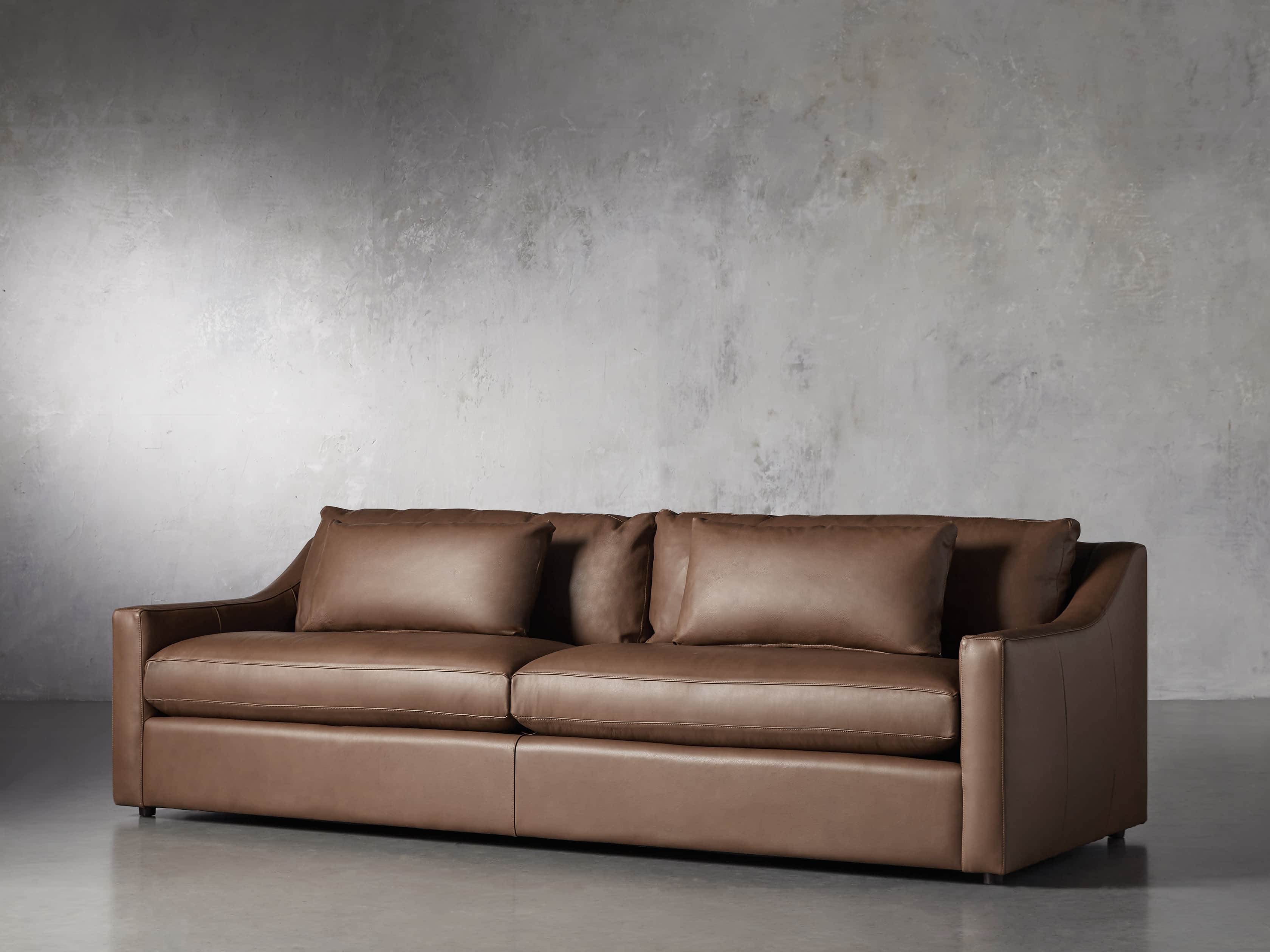 Ashby Leather 106" 2/2 Sofa, slide 2 of 7