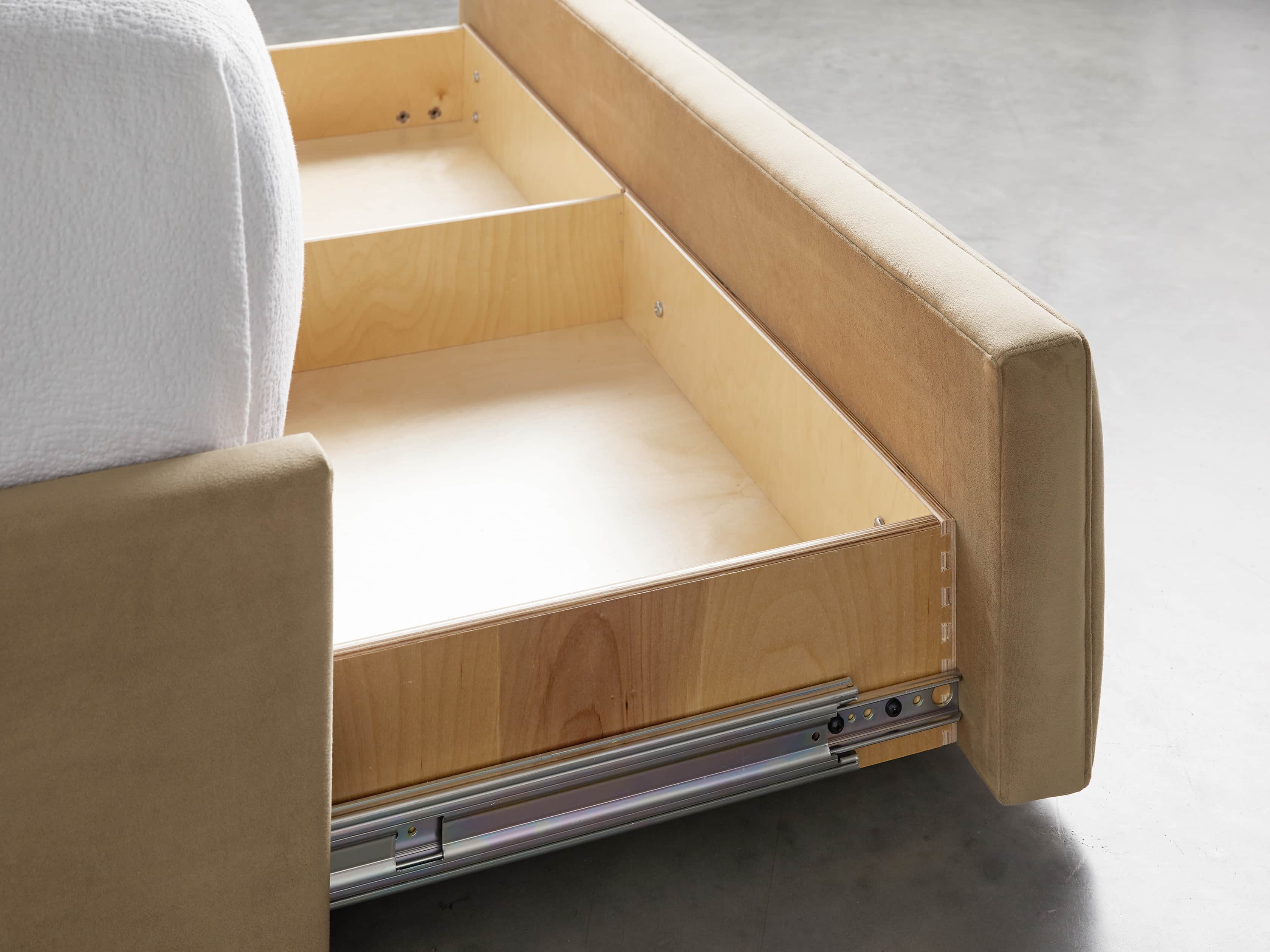 Devereaux Upholstered 62" Full Storage Bed in View Ale, slide 7 of 9