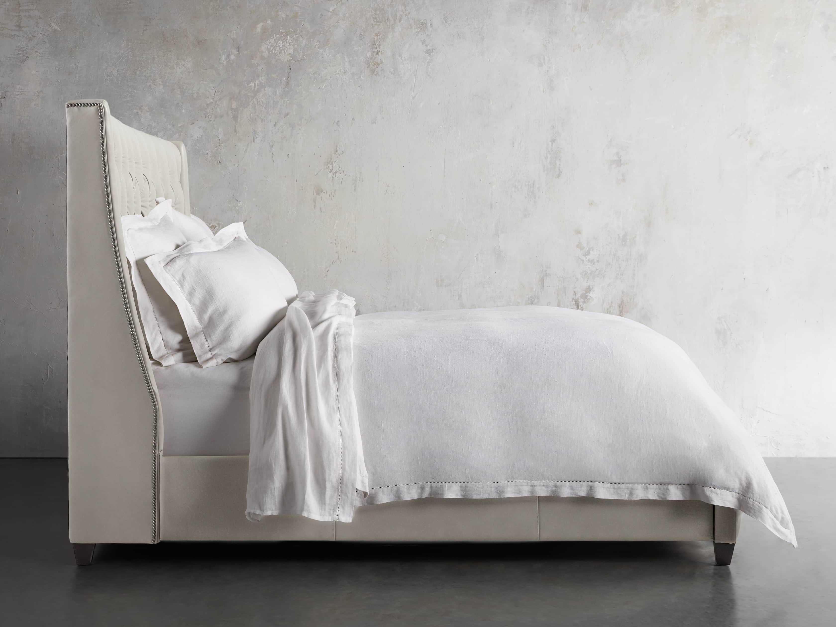 Devereaux Leather Tufted Bed Arhaus Furniture