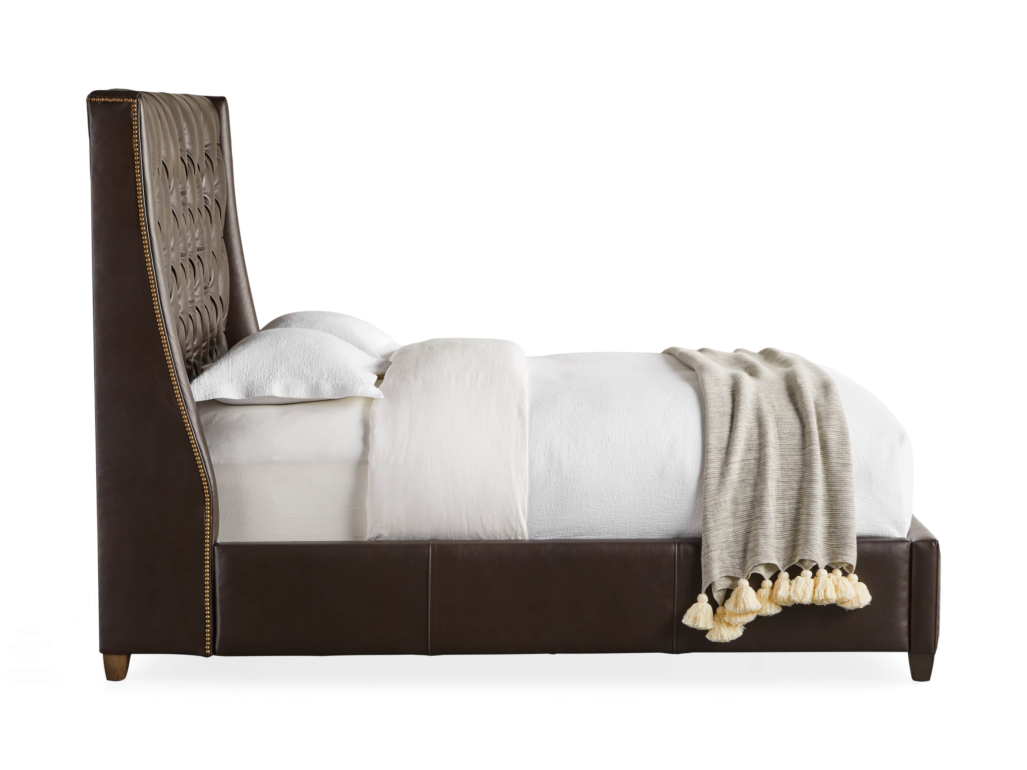 Devereaux Leather 63" Tufted King Bed, slide 8 of 8