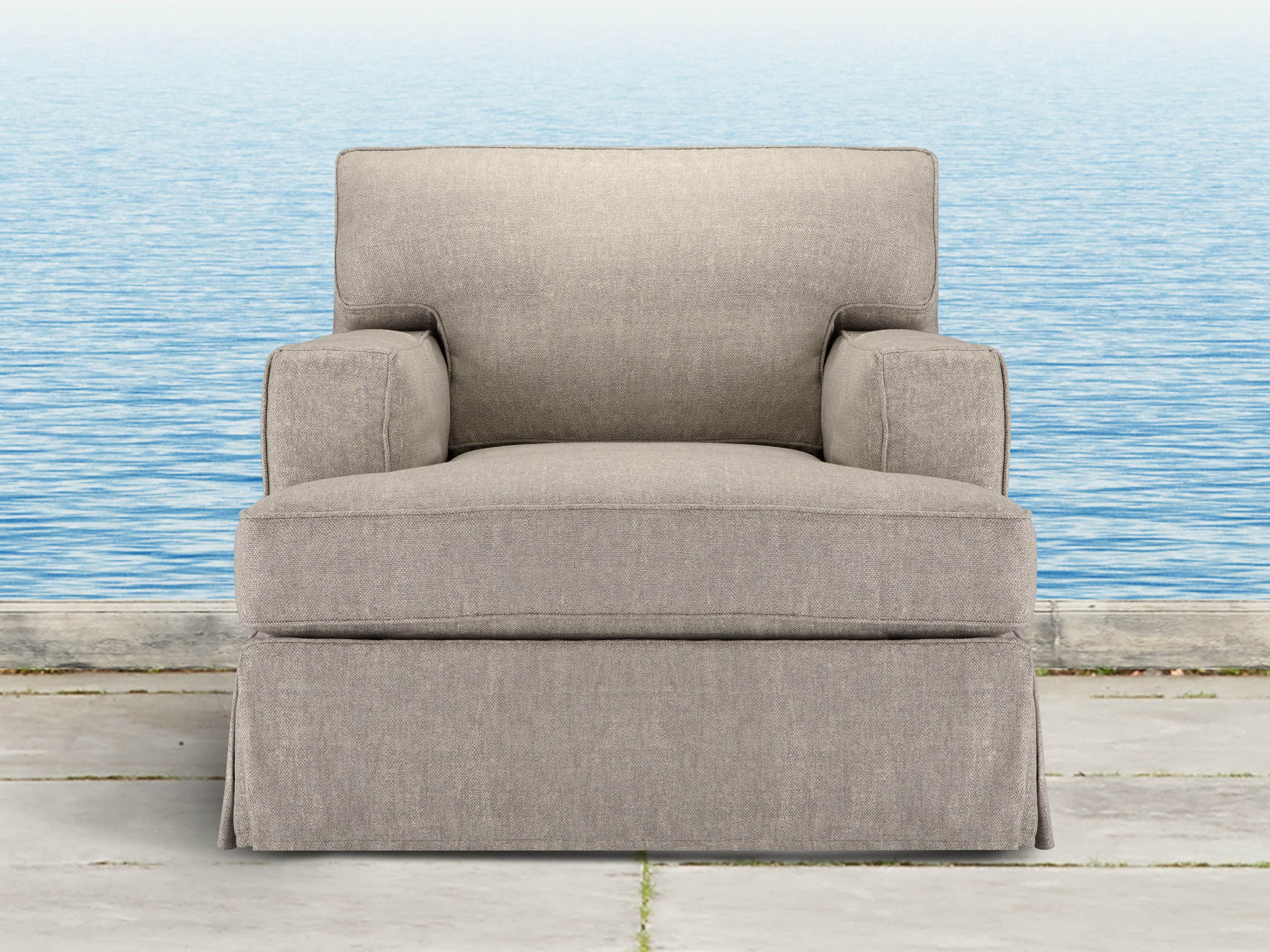 Dune Outdoor Slipcovered 39" Swivel Chair