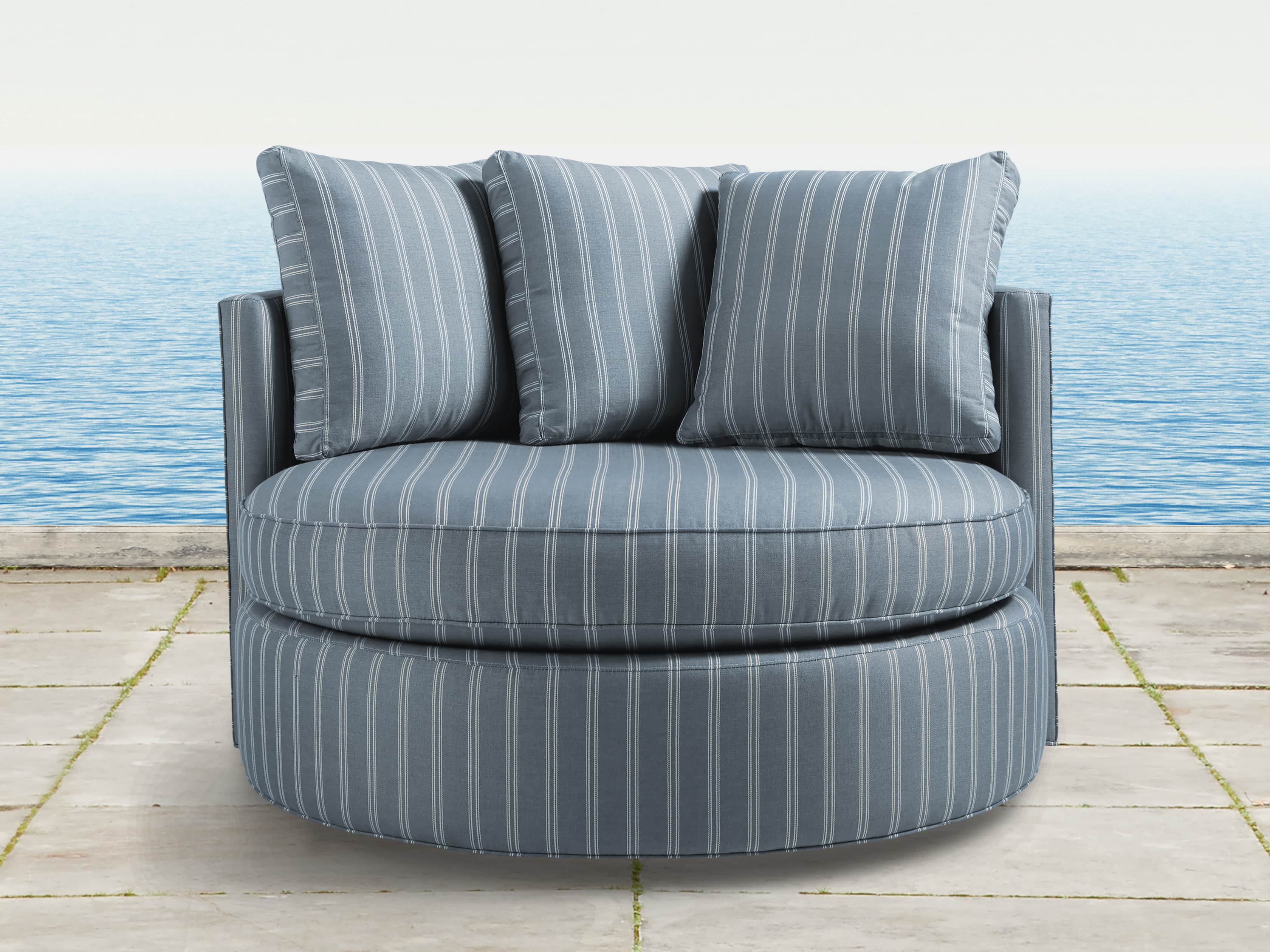 Elia Outdoor 41" Upholstered Swivel Chair