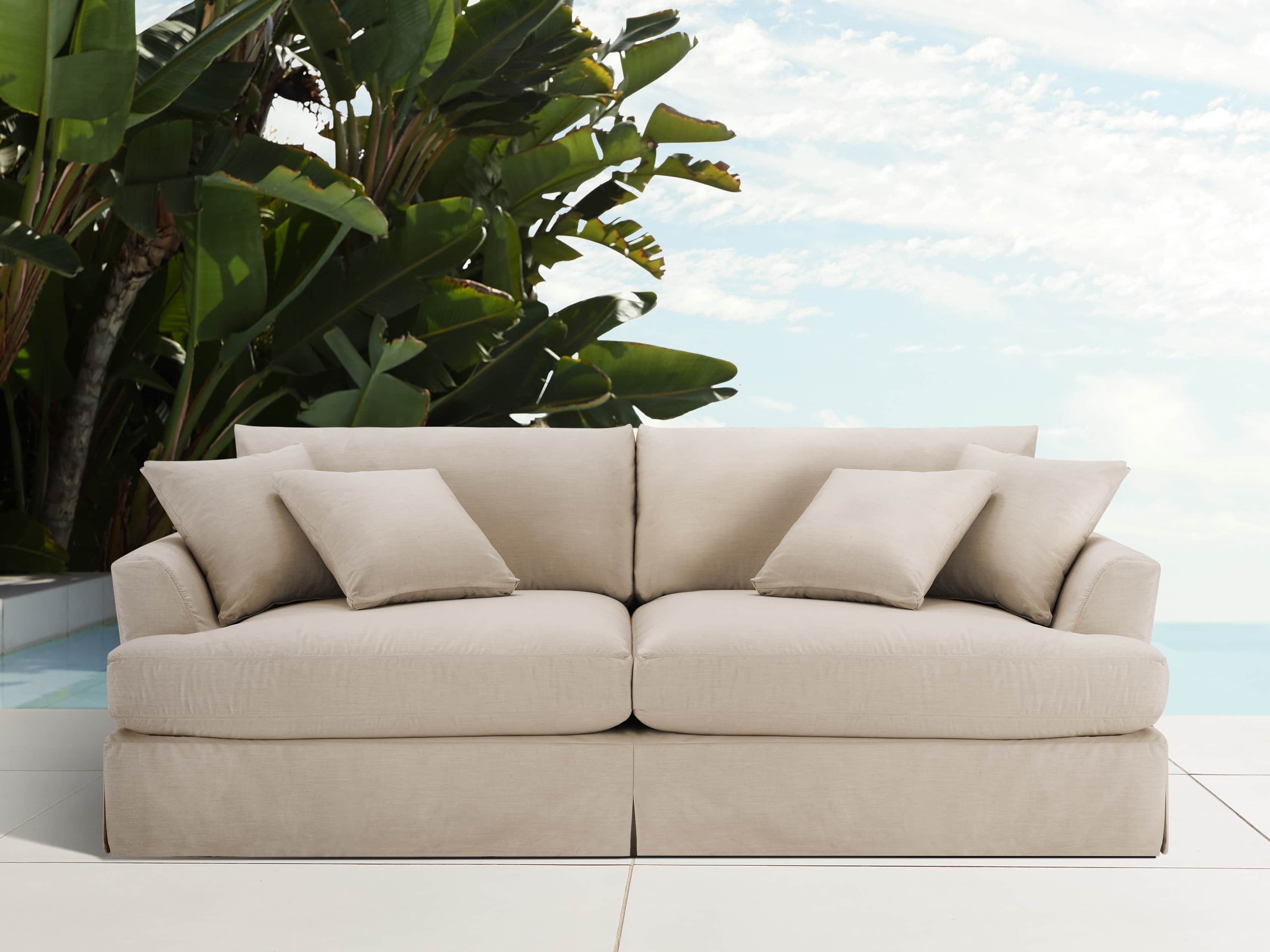 Emory Outdoor 74" Slipcovered Sofa, slide 2 of 2