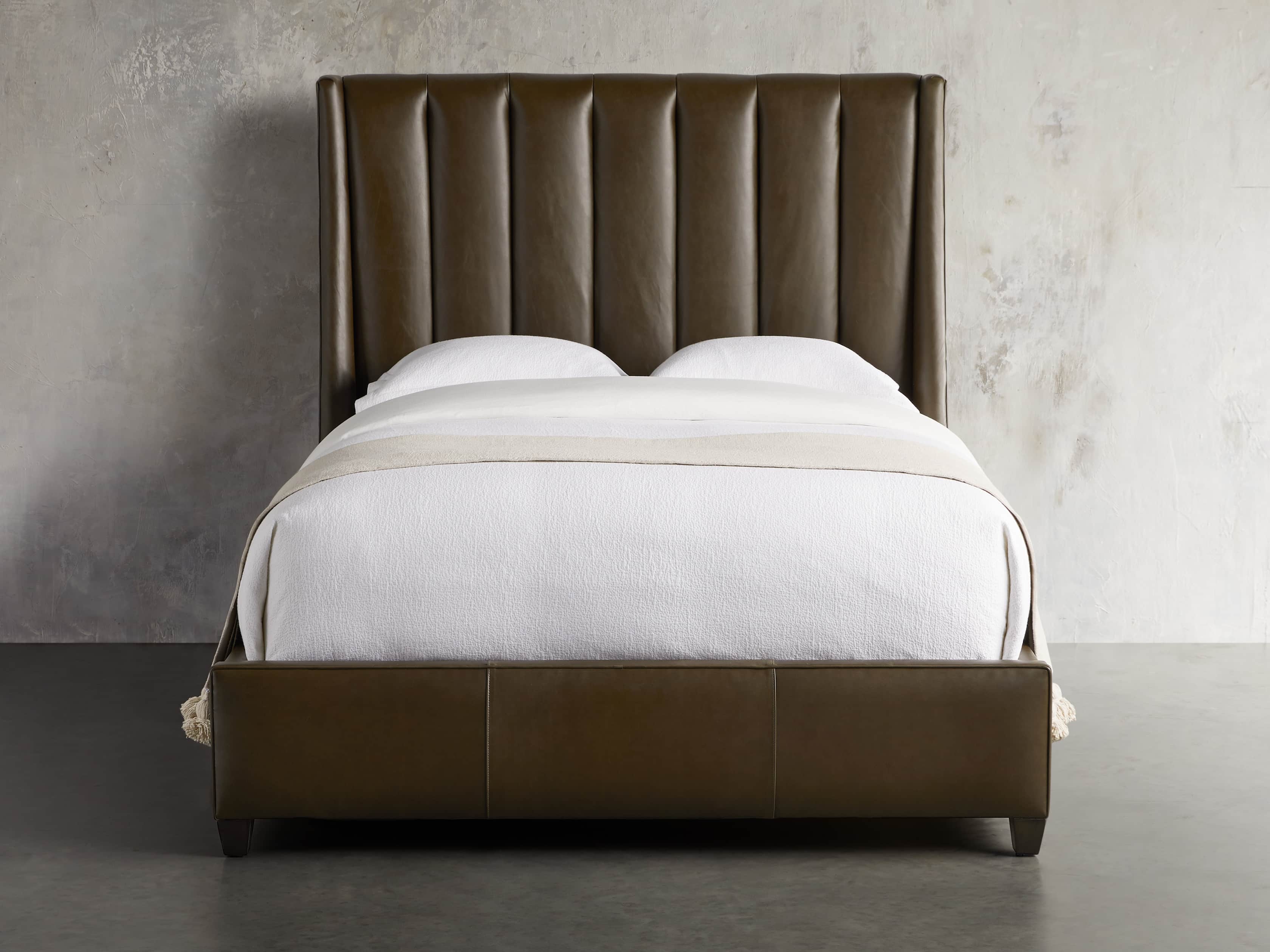 Hayworth Leather 63" Queen Bed, slide 3 of 7