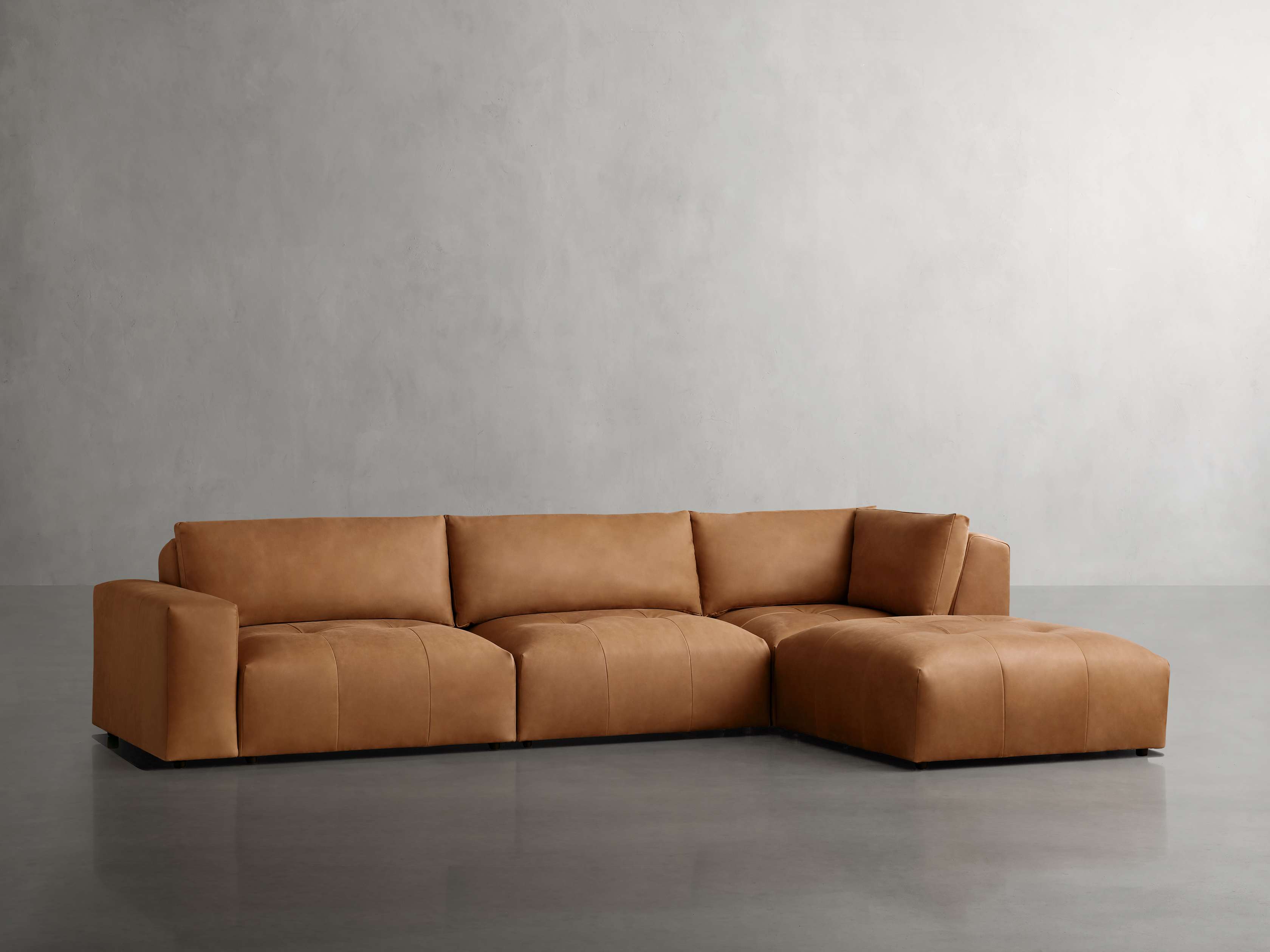Keegan Leather Four Piece Sectional