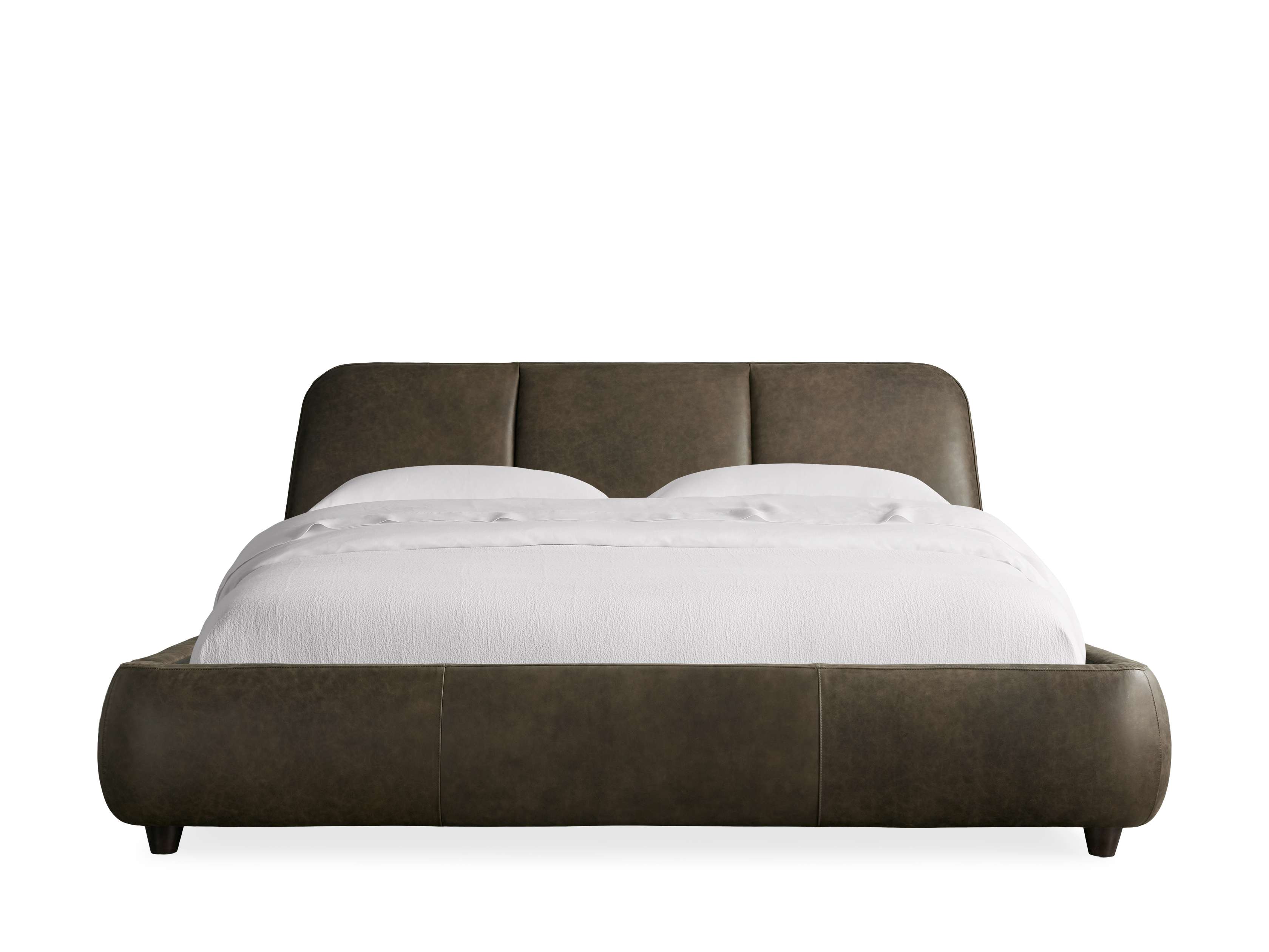 Arhaus shop leather bed