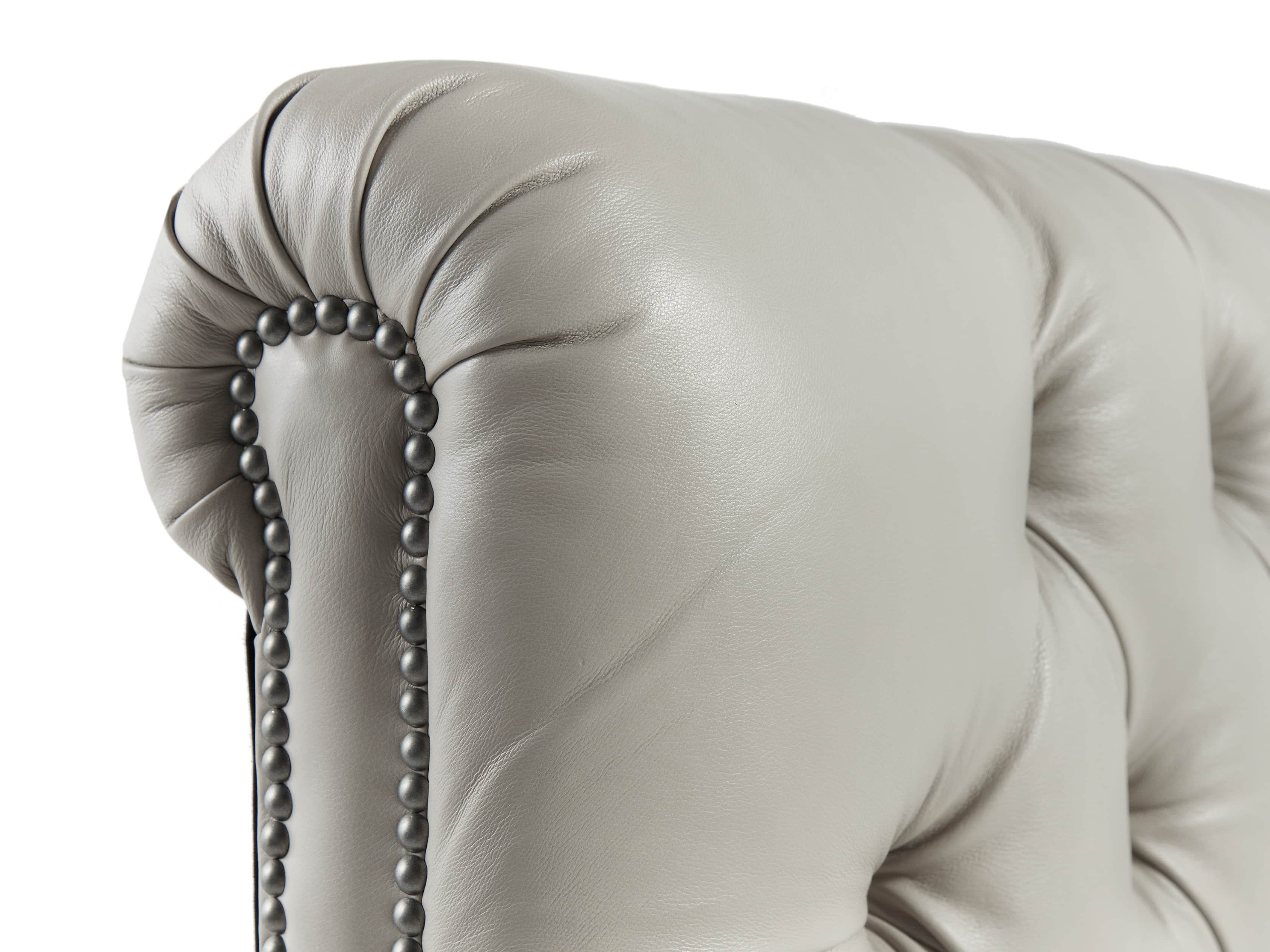 Nolan 61" Leather Tufted Queen Bed, slide 4 of 6