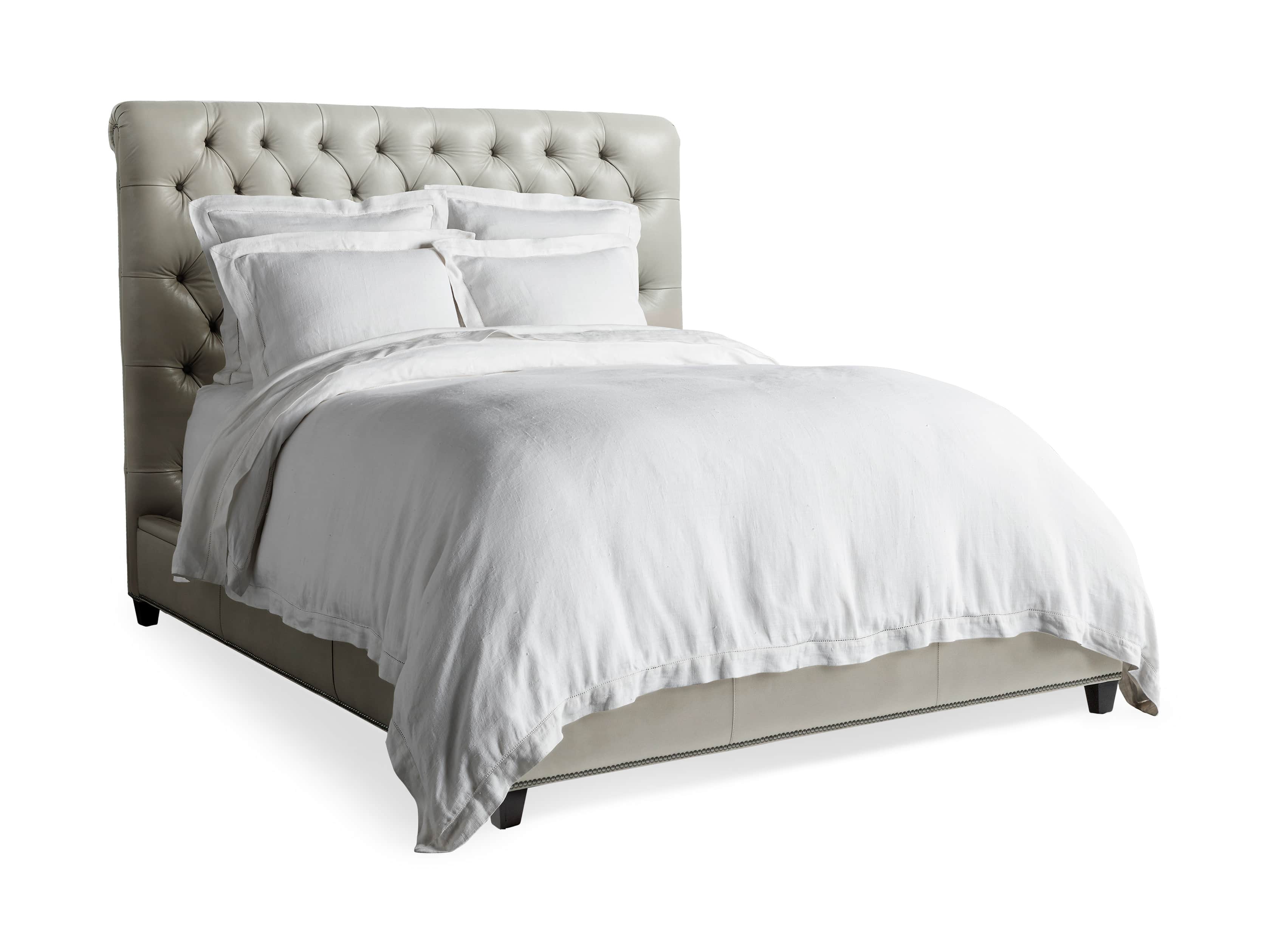 Nolan 61" Leather Tufted Queen Bed, slide 5 of 6