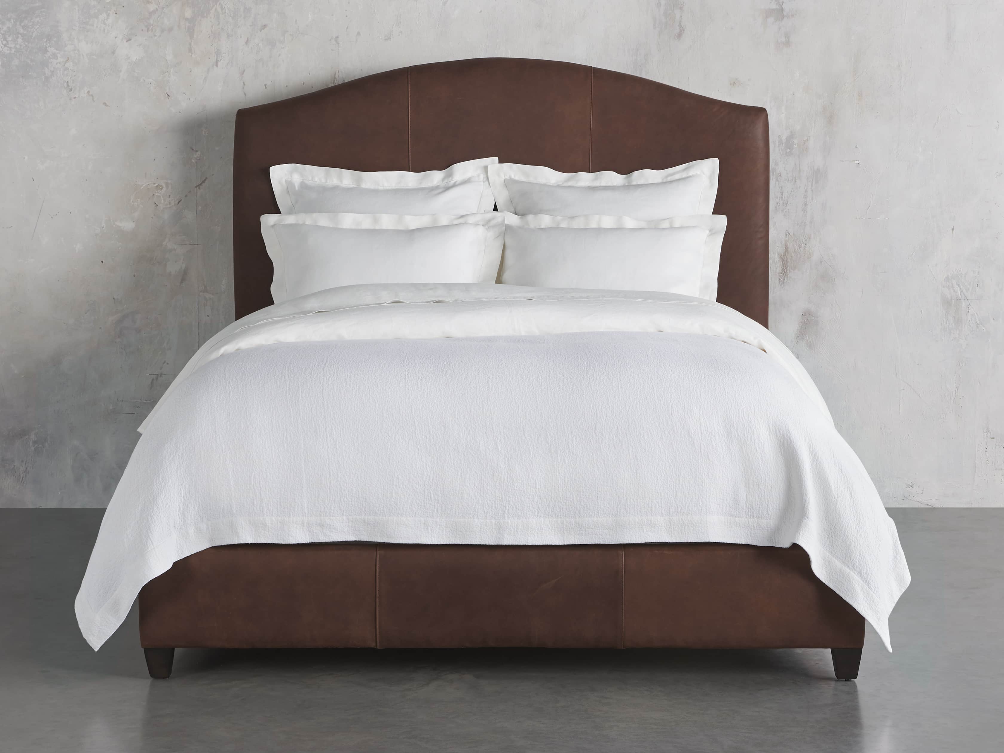 Omani Leather 61" Queen Bed, slide 2 of 5