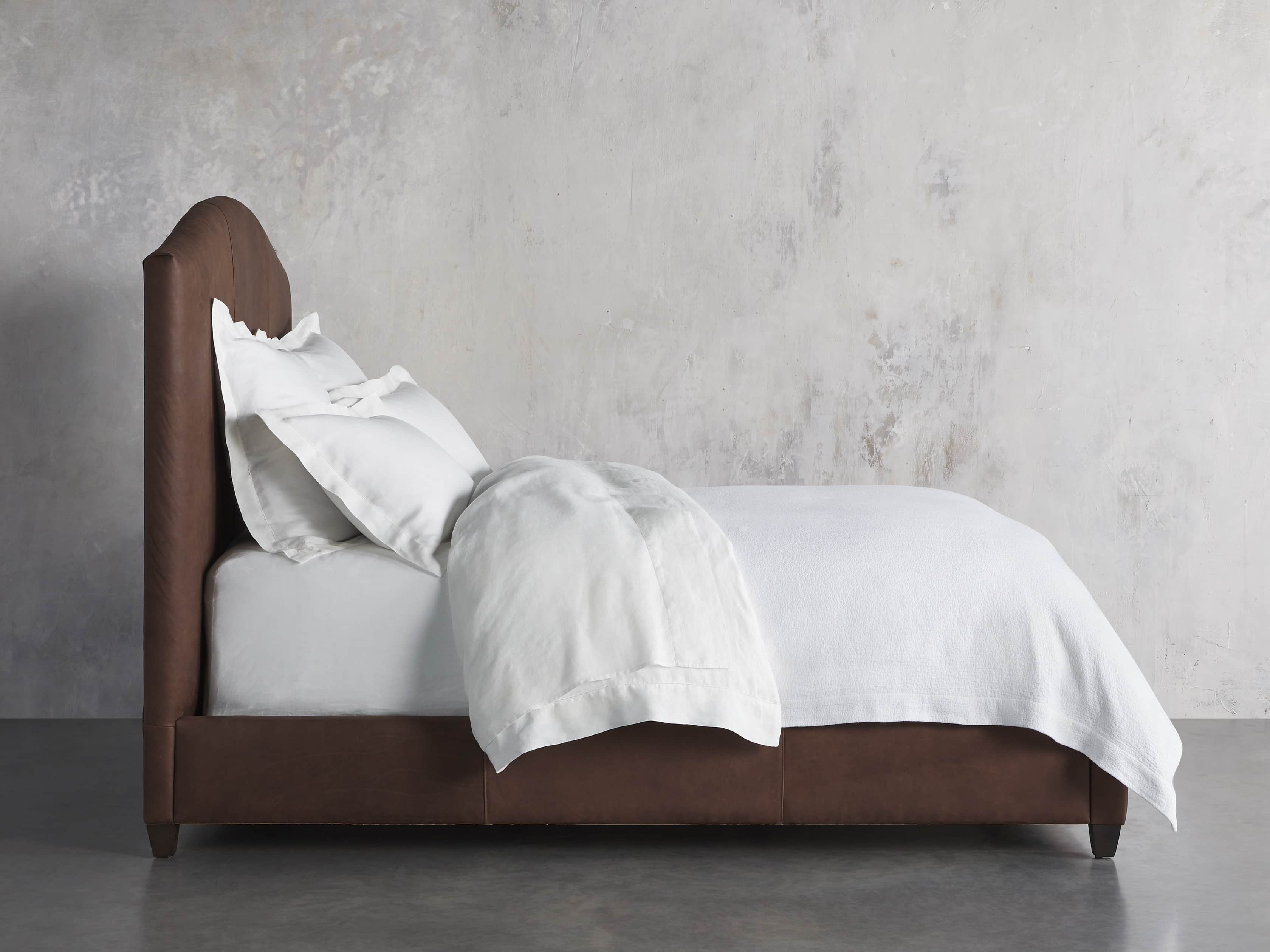 Omani Leather 61" Queen Bed, slide 3 of 5