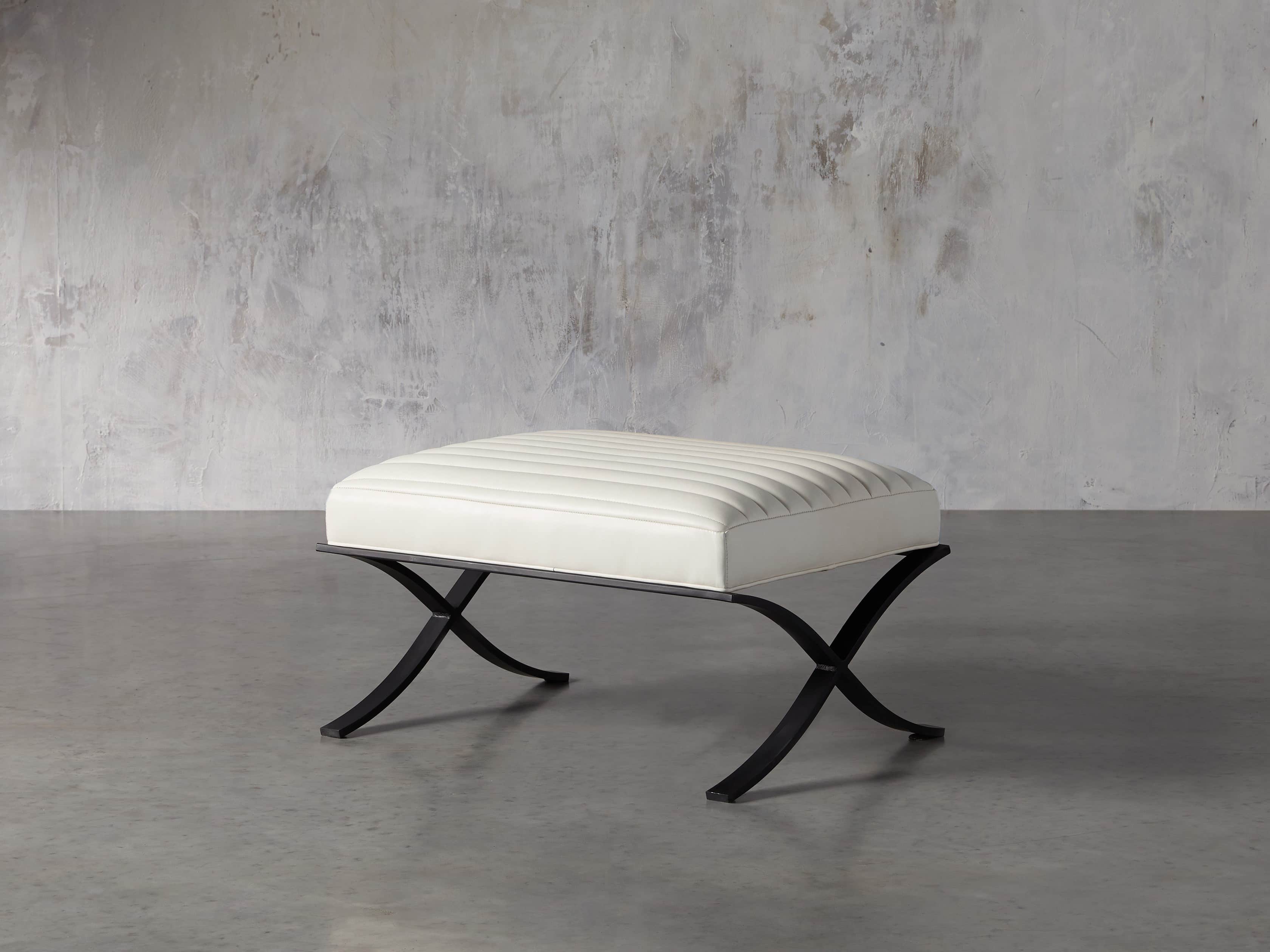 Vander Leather 30" Ottoman
