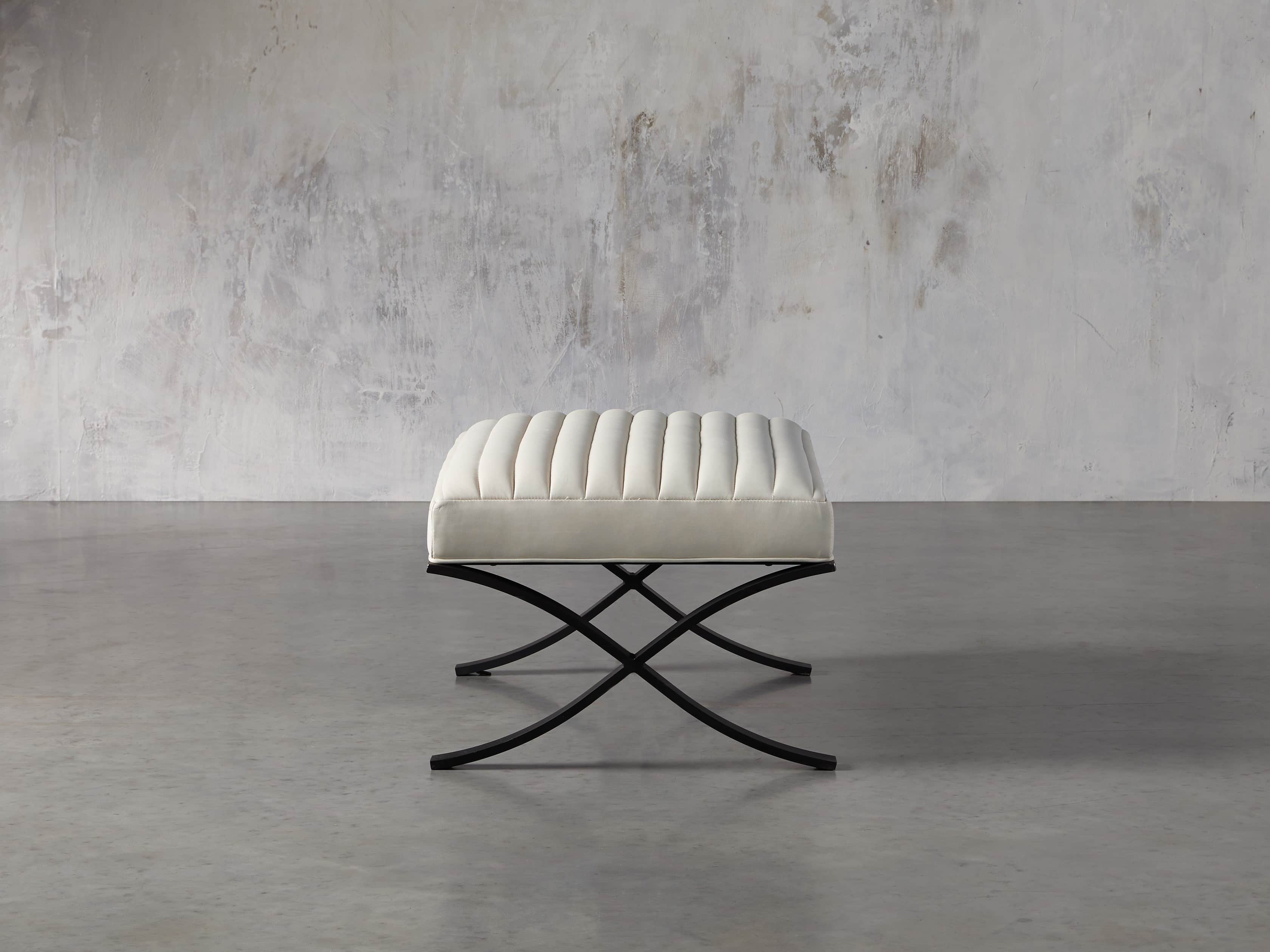 Vander Leather 30" Ottoman