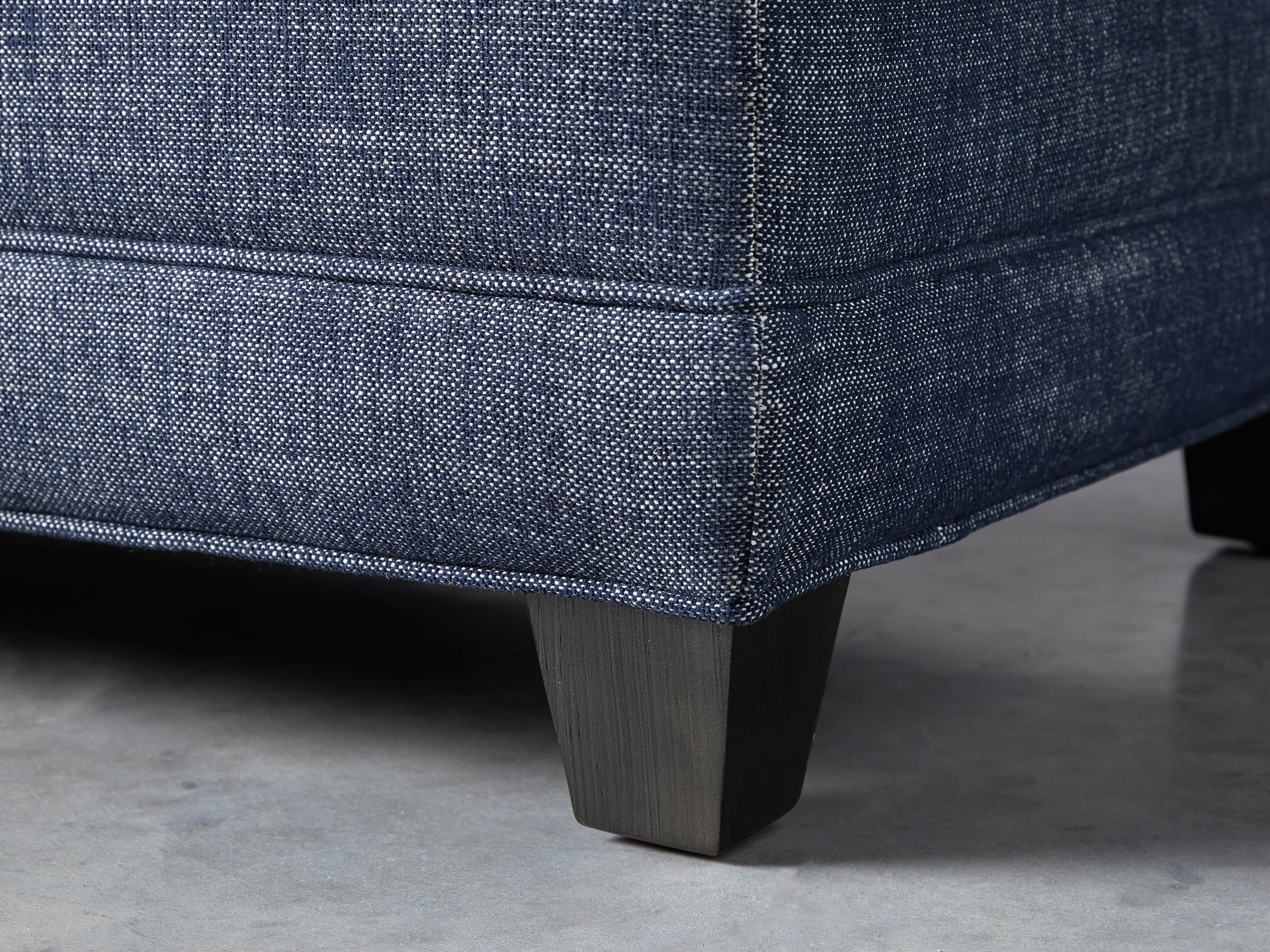 Vangogh 35" Upholstered Ottoman in Nomad Navy, slide 5 of 8