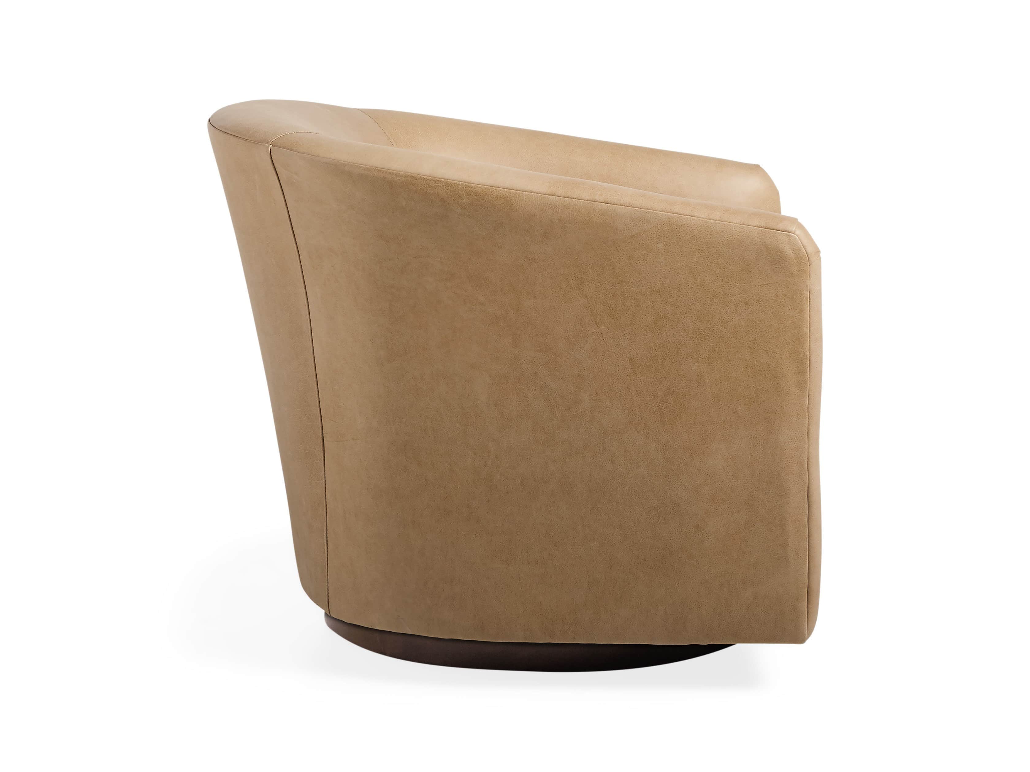 Bowan 34" Leather Swivel Chair, slide 3 of 6