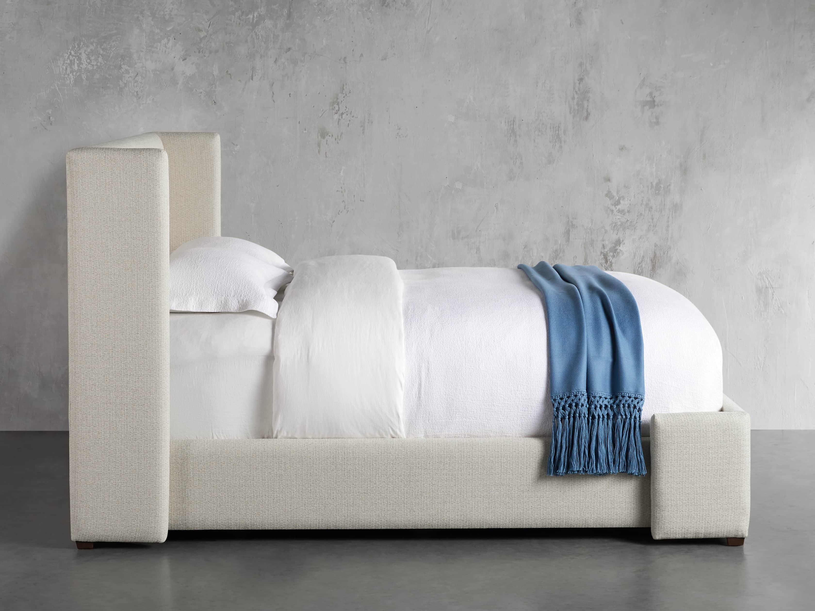 Wyller Upholstered 52" King Bed in Howell Oatmeal, slide 4 of 10