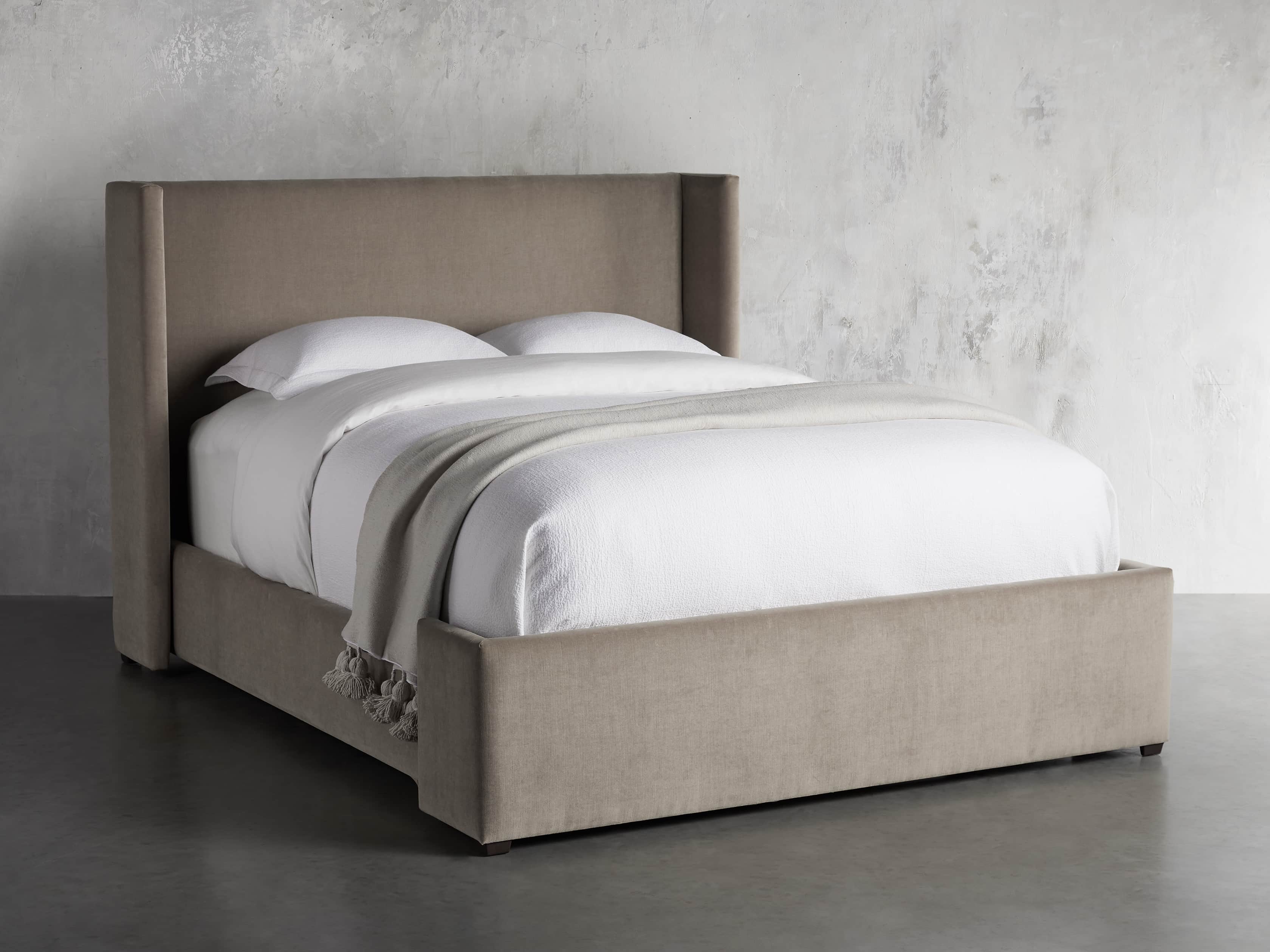 Wyller Upholstered 52" King Bed in Veronica Latte, slide 1 of 9