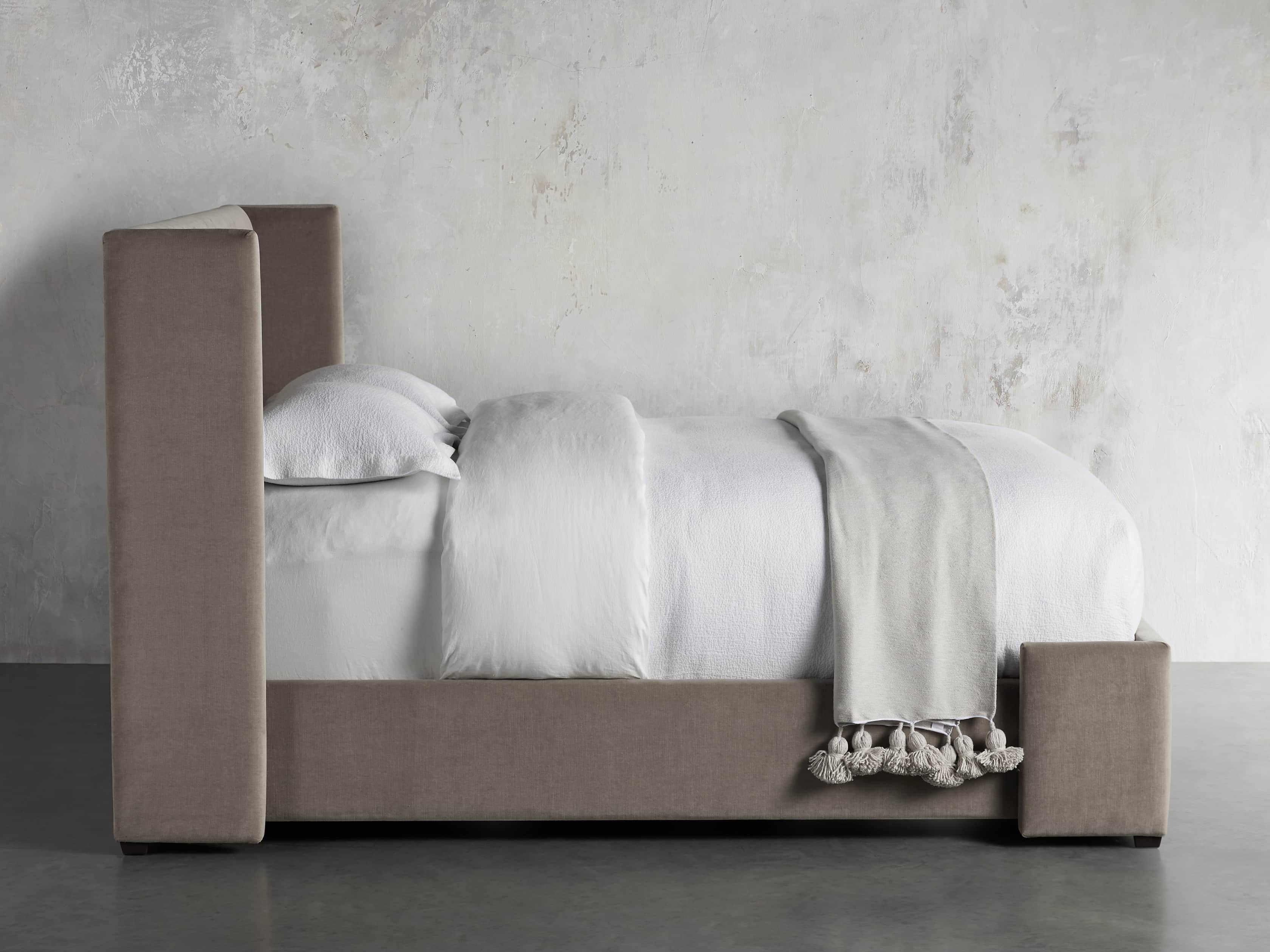 Wyller Upholstered 52" King Bed in Veronica Latte, slide 3 of 9