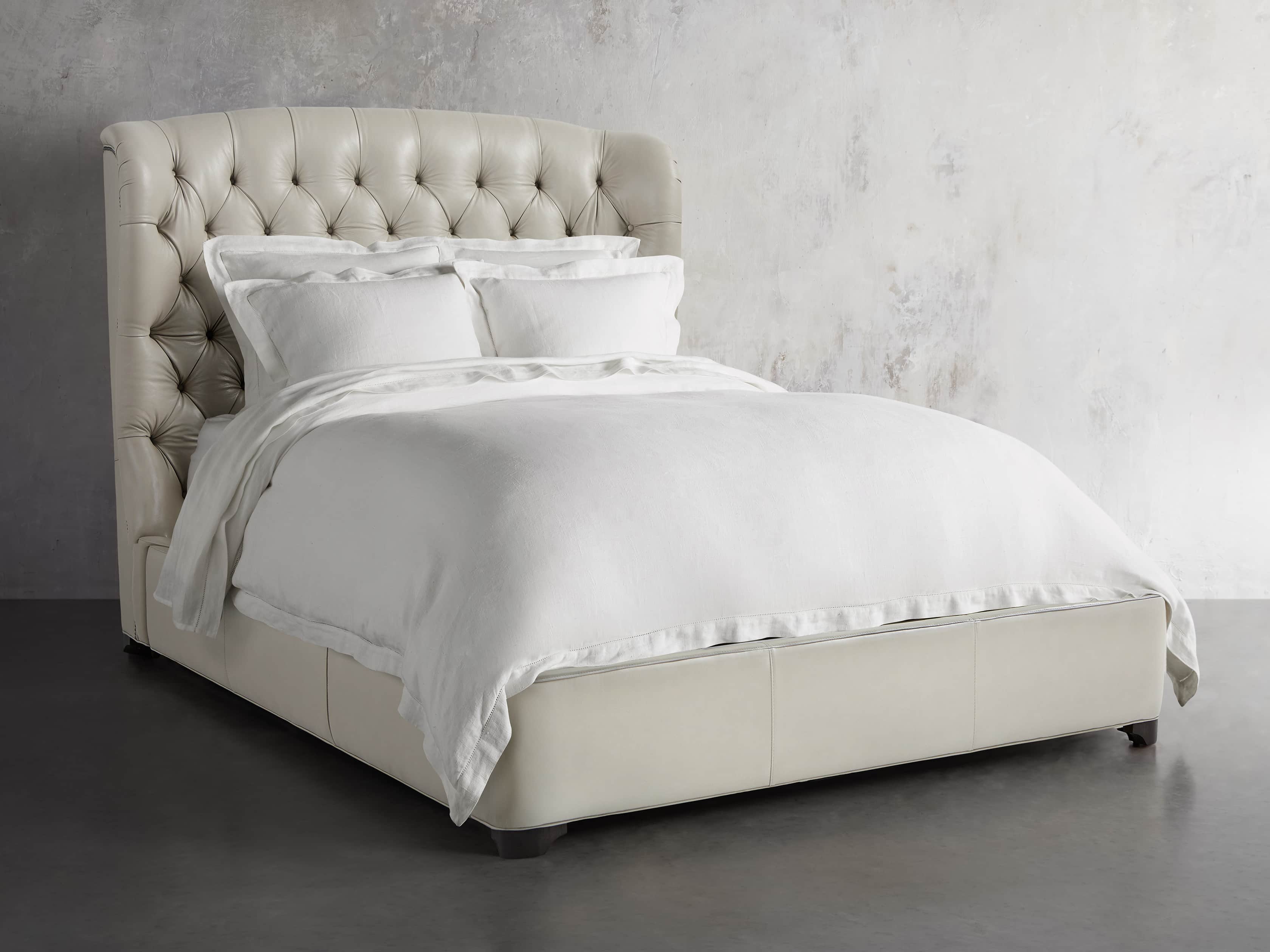 Mariah Leather 64" Queen Bed, slide 2 of 6
