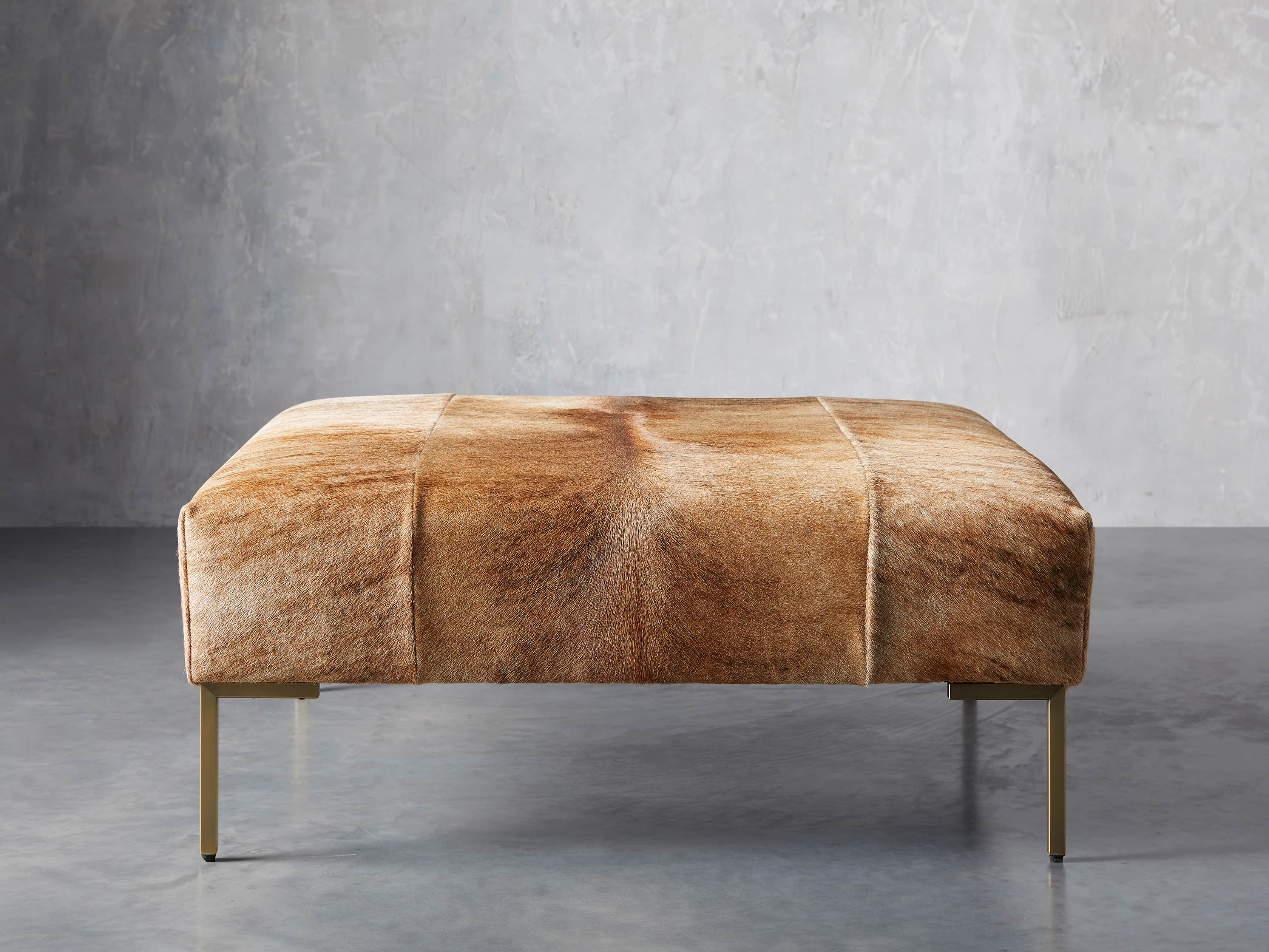 Hair on hide deals ottoman