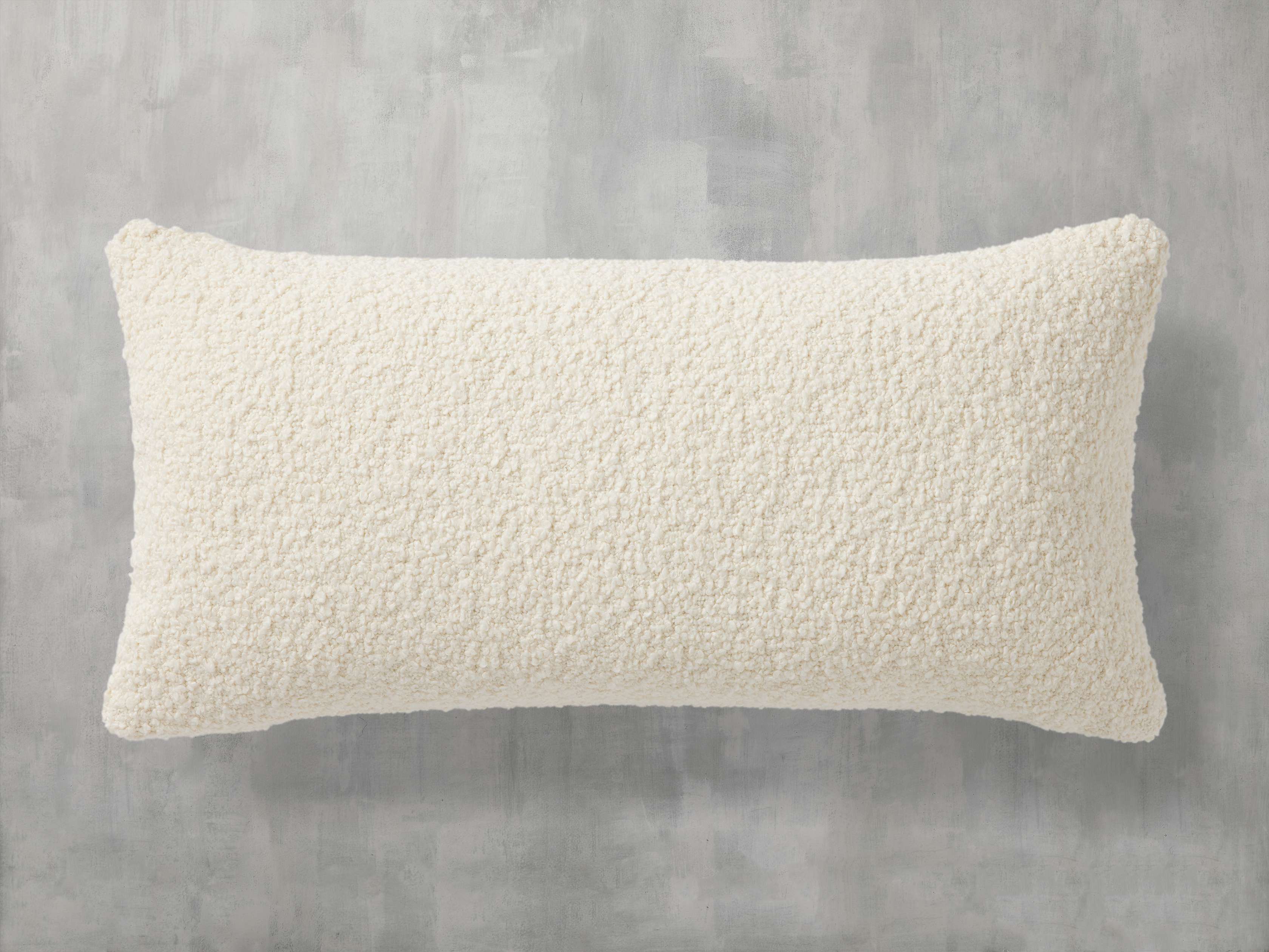 Decorative Lumbar Pillow Insert 15 x 23 in White | Arhaus