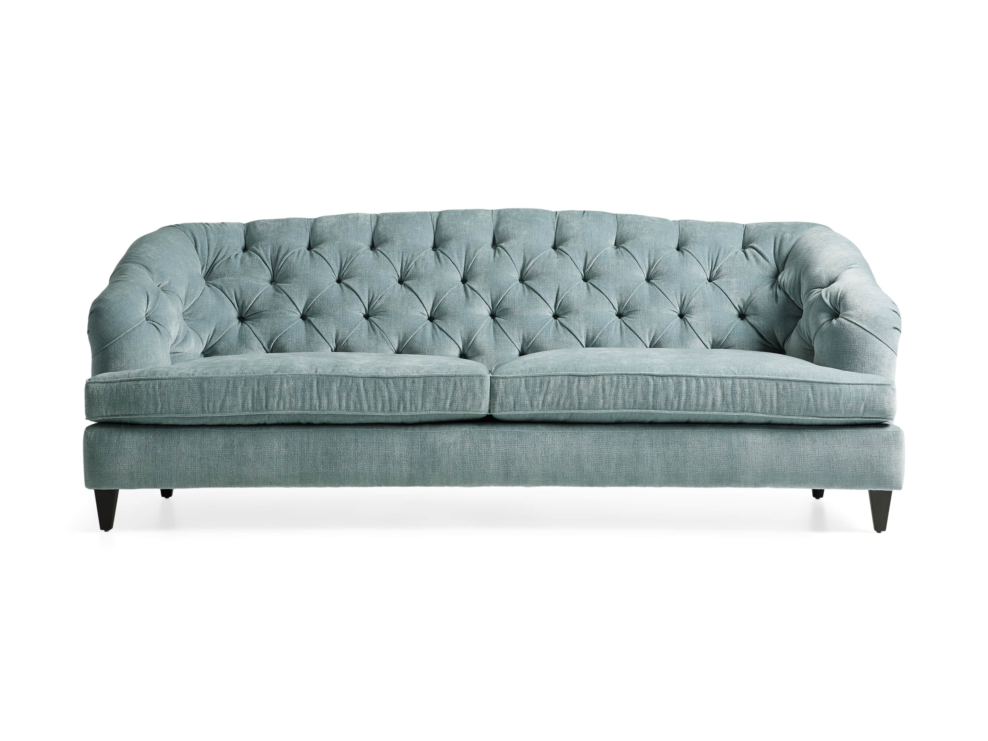 Maeve Upholstered 99" Tufted Sofa in America Sky