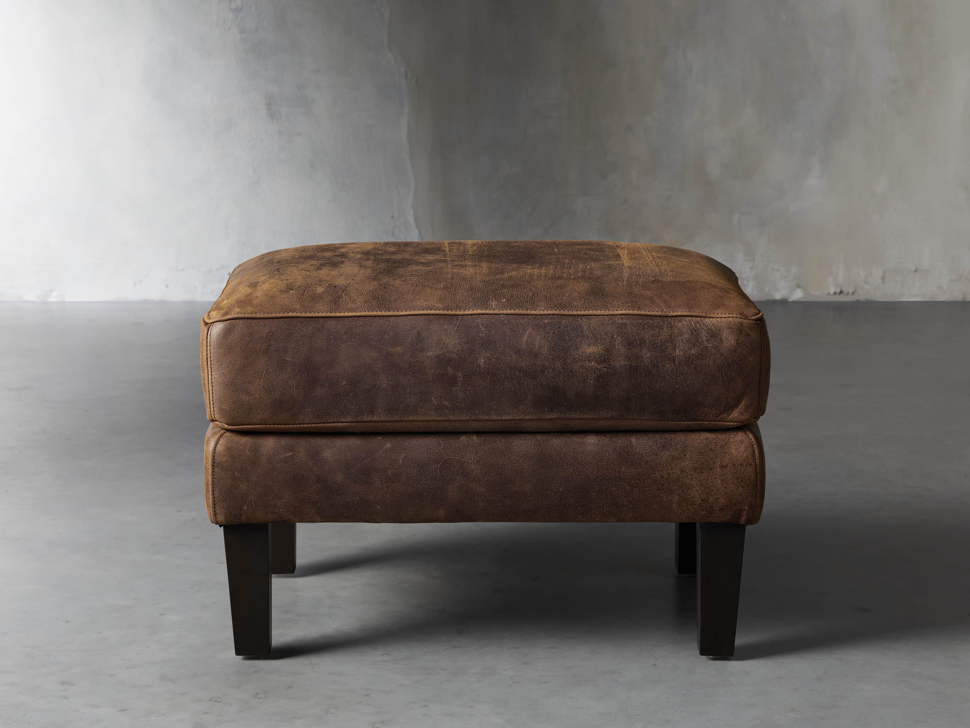 Kenley 26" Leather Ottoman
