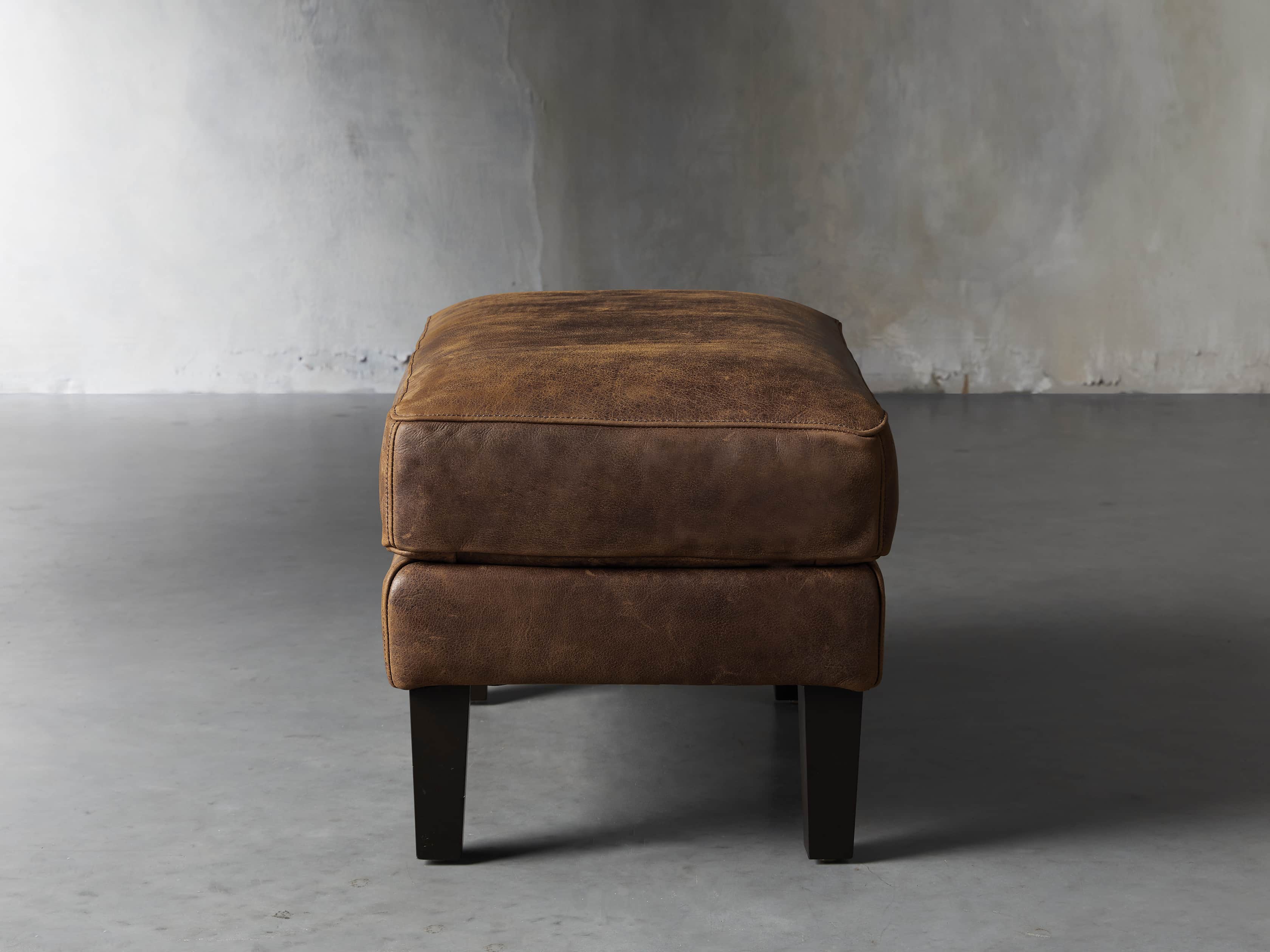 Kenley 26" Leather Ottoman