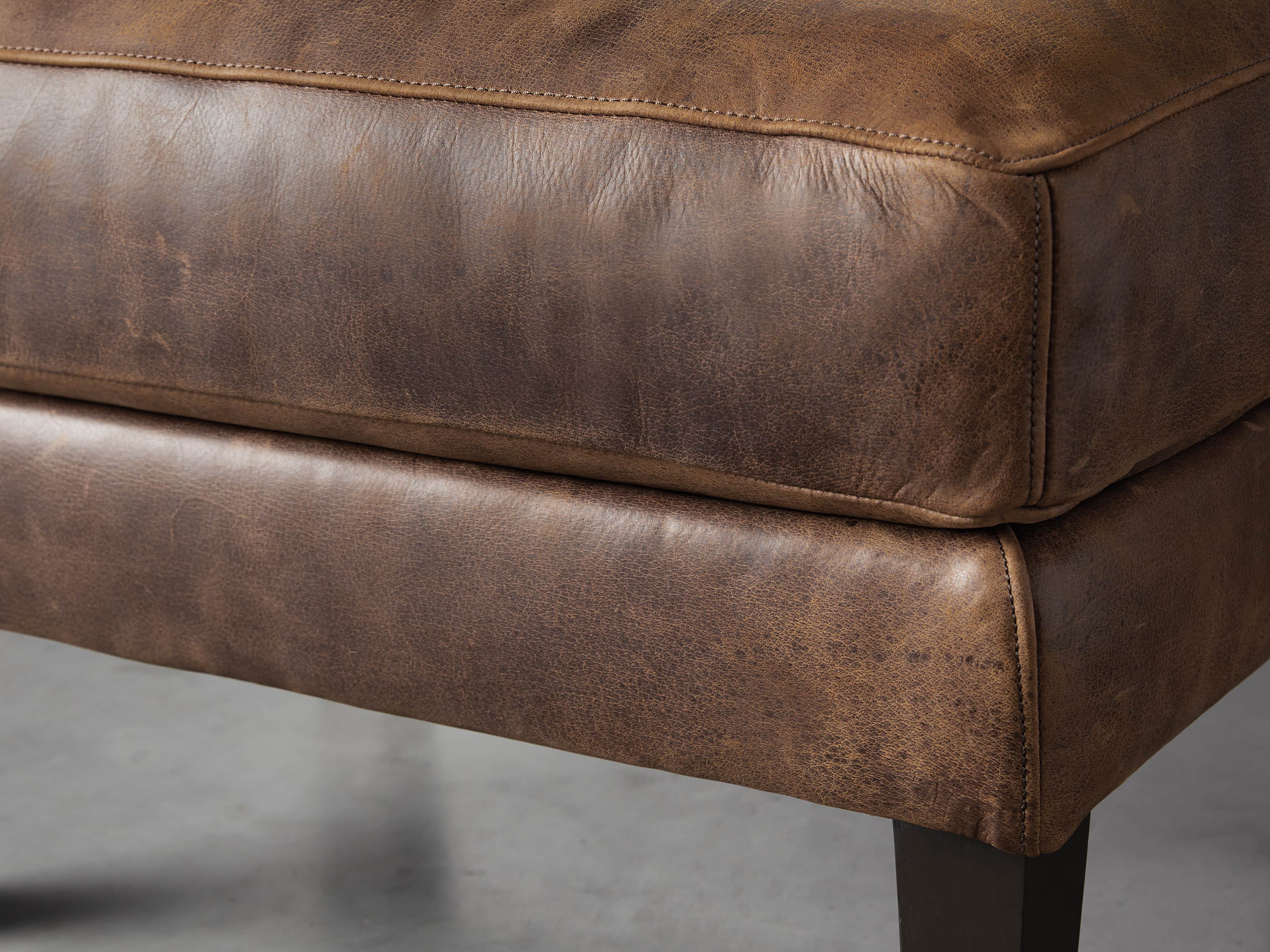 Kenley 26" Leather Ottoman