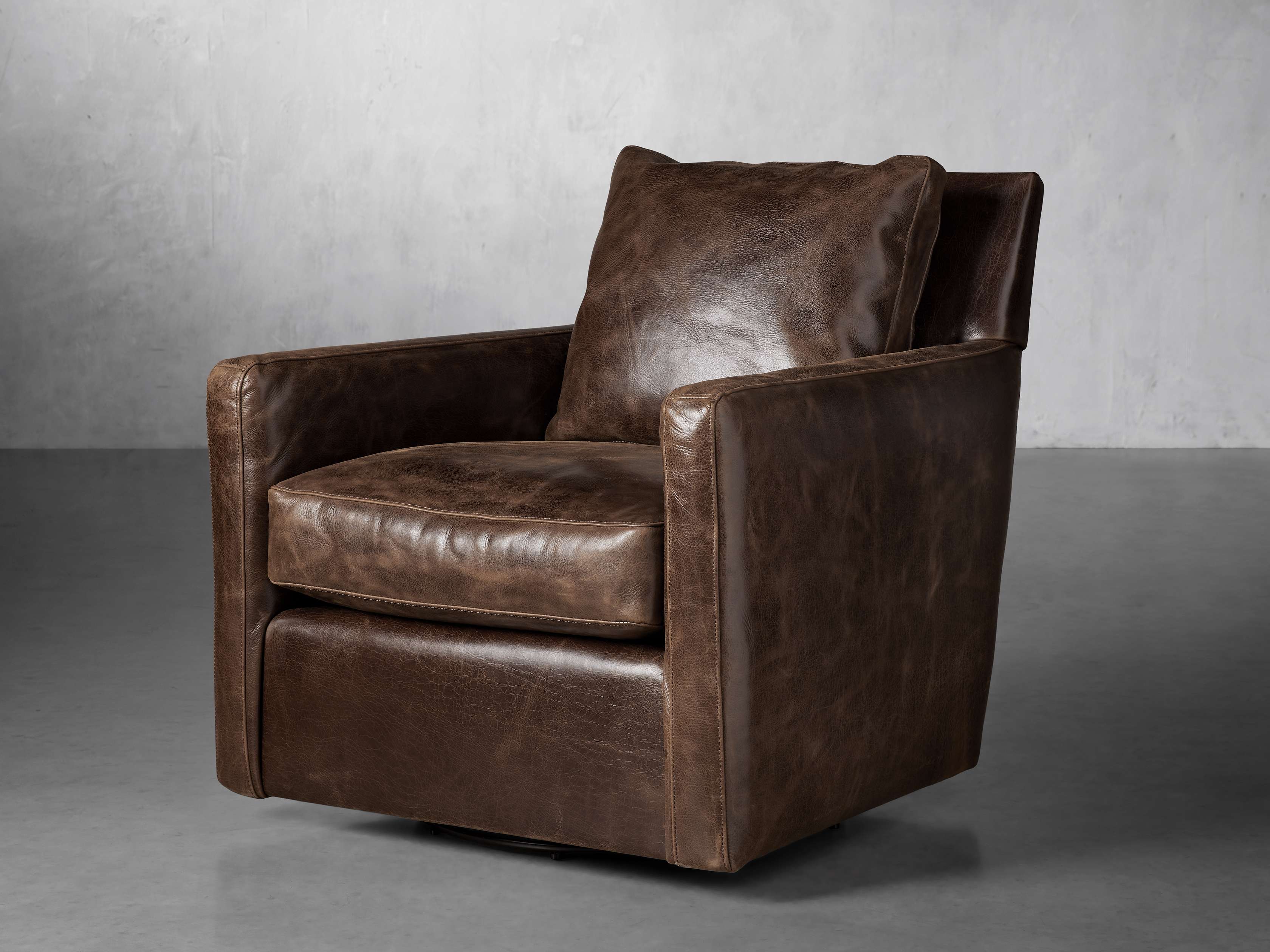 arhaus kenley leather chair