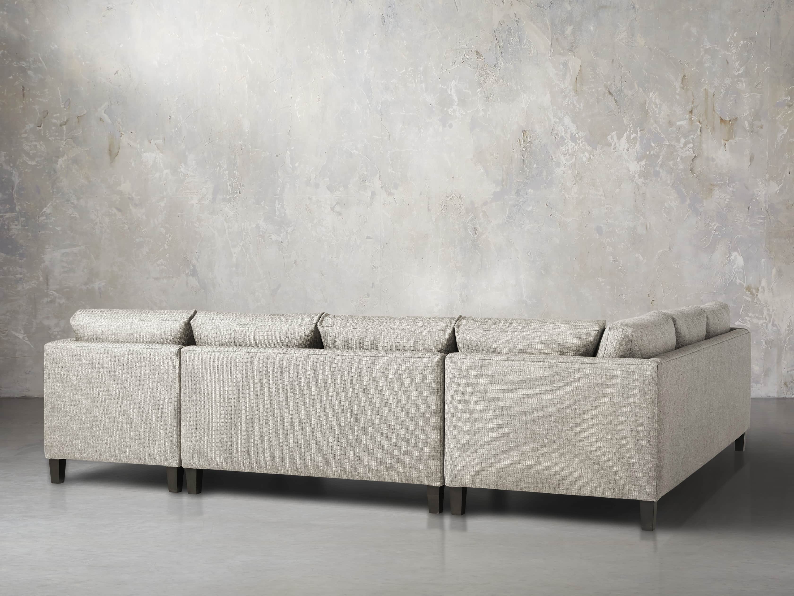 Taylor 124" Upholstered Three Piece Reverse Sectional, slide 4 of 5