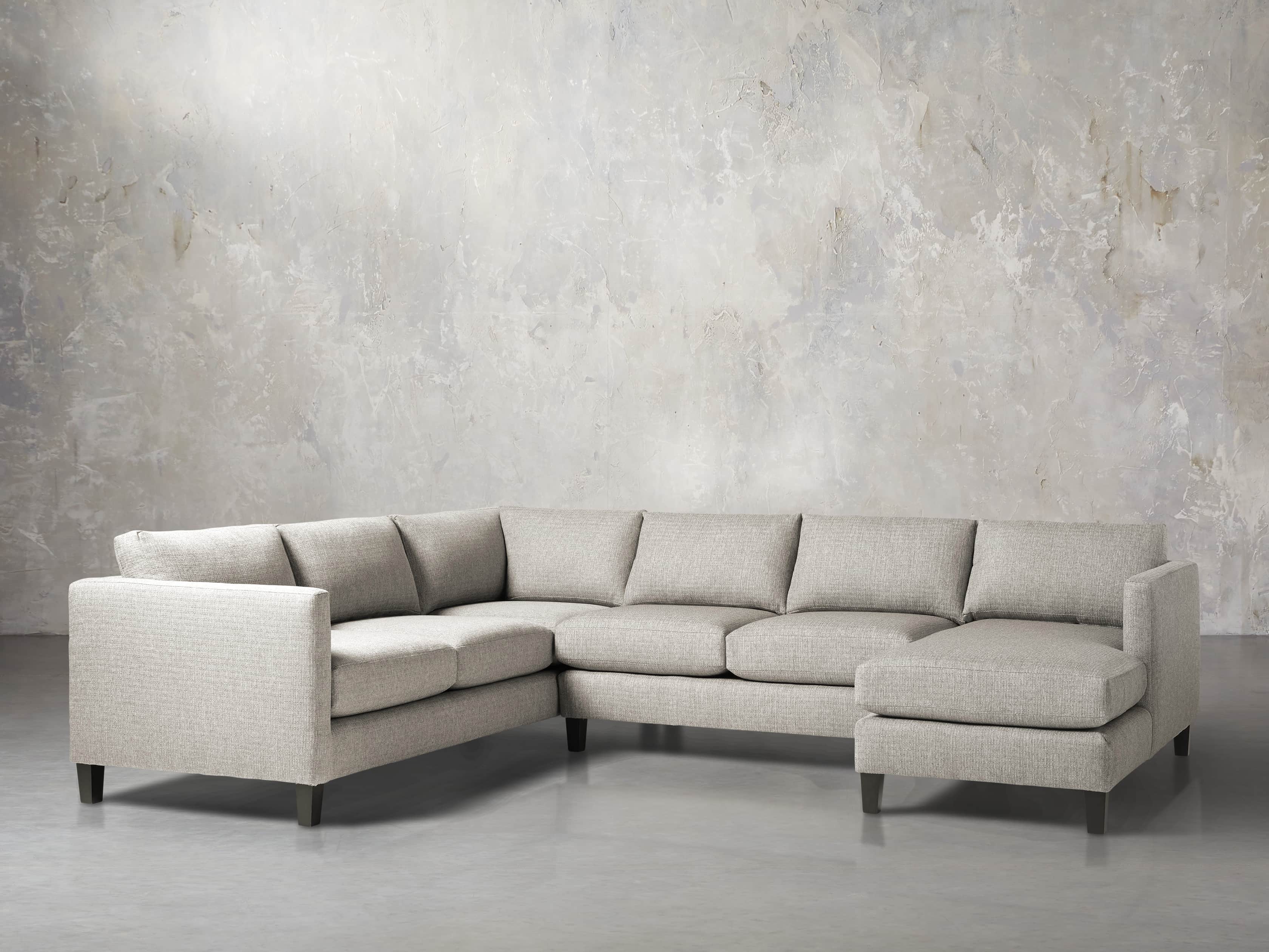 Taylor 124" Upholstered Three Piece Reverse Sectional, slide 3 of 5