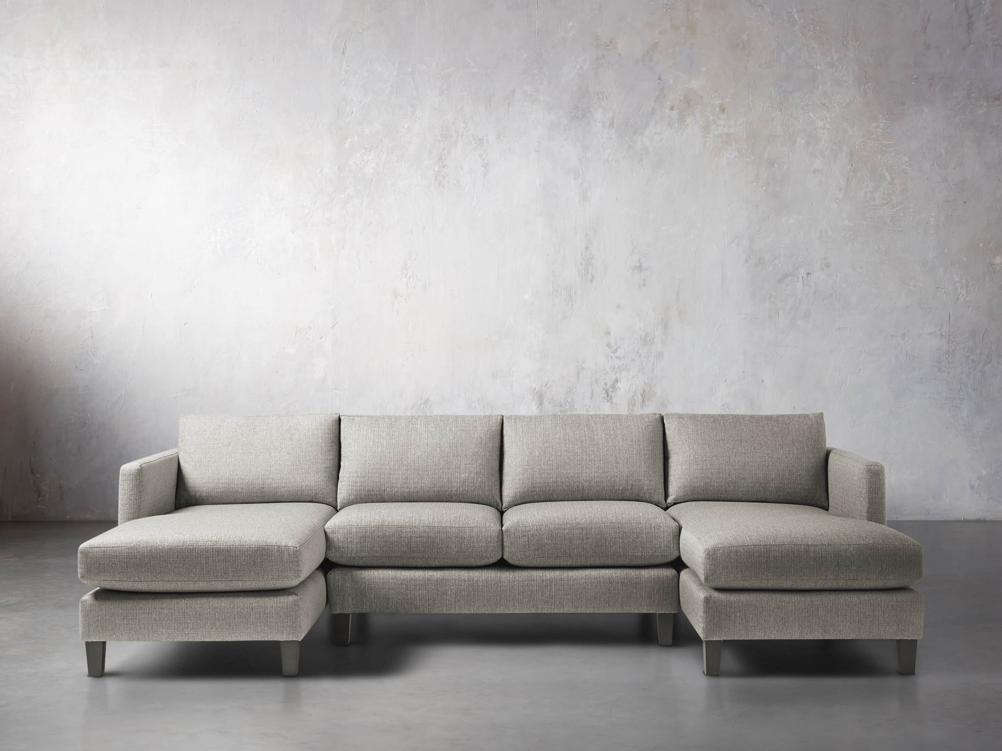 Taylor 118" Upholstered Three Piece Sectional, slide 2 of 5