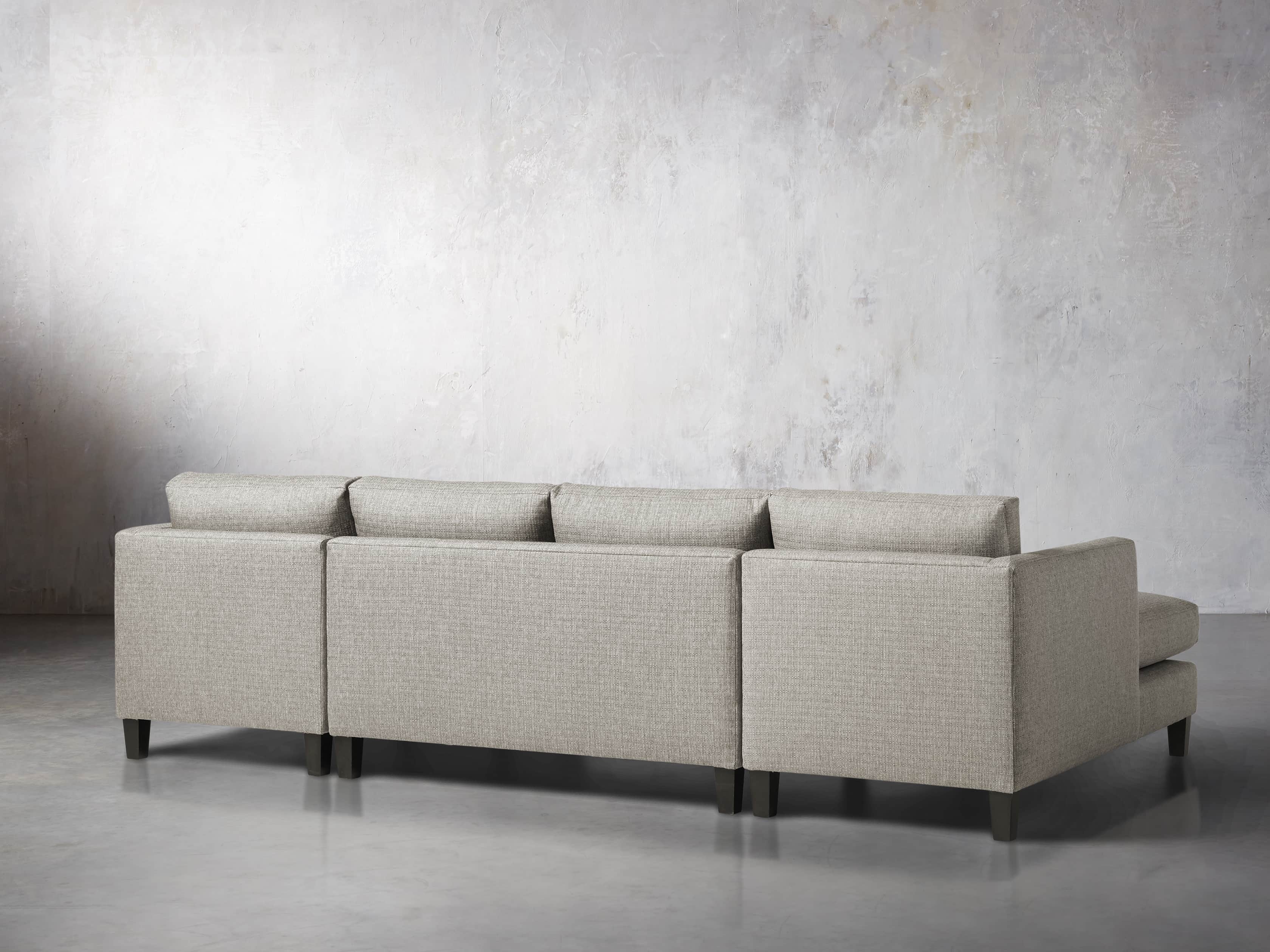 Taylor 118" Upholstered Three Piece Sectional, slide 4 of 5