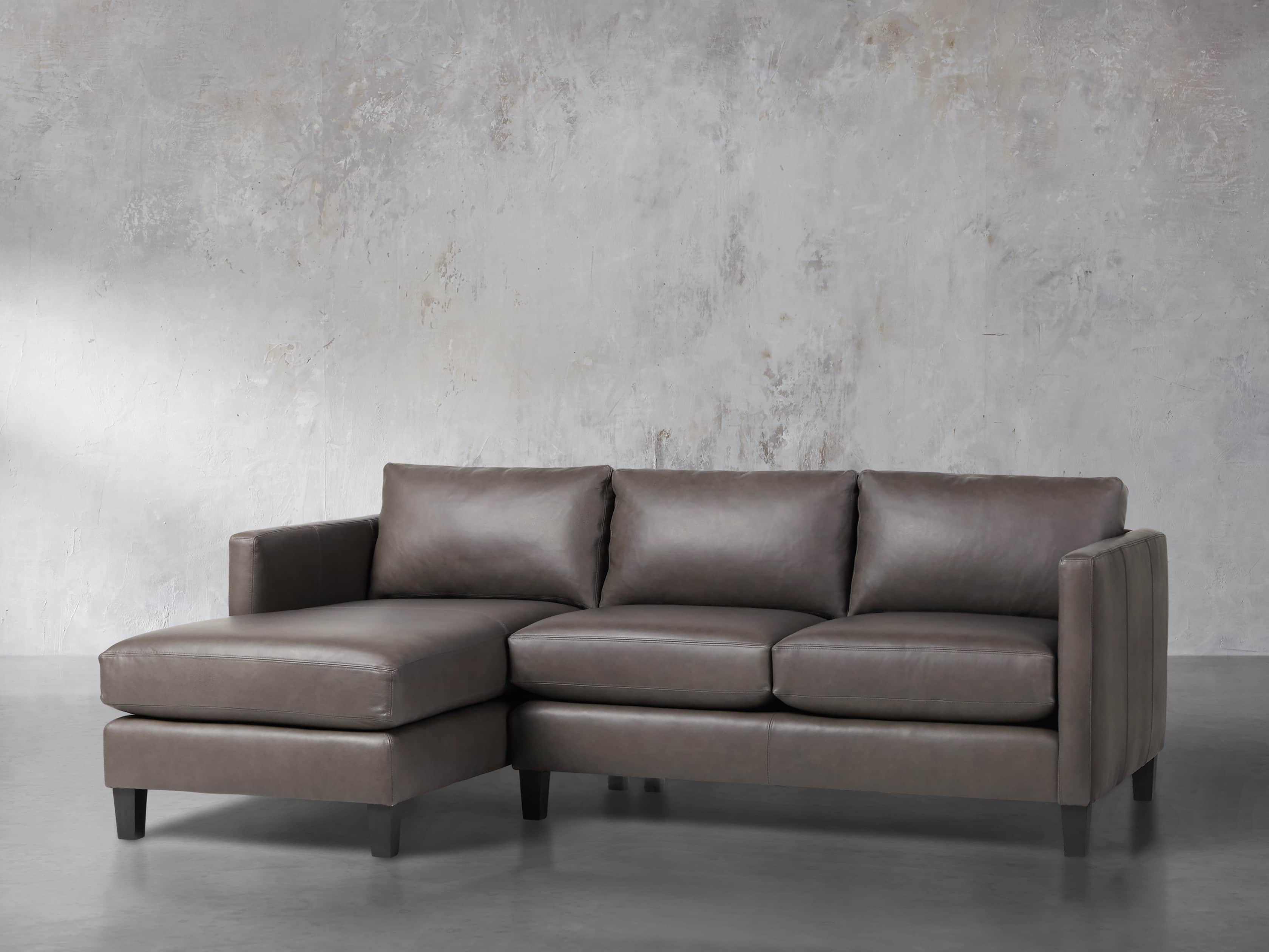 Taylor 92" Leather Two Piece Sectional, slide 3 of 5