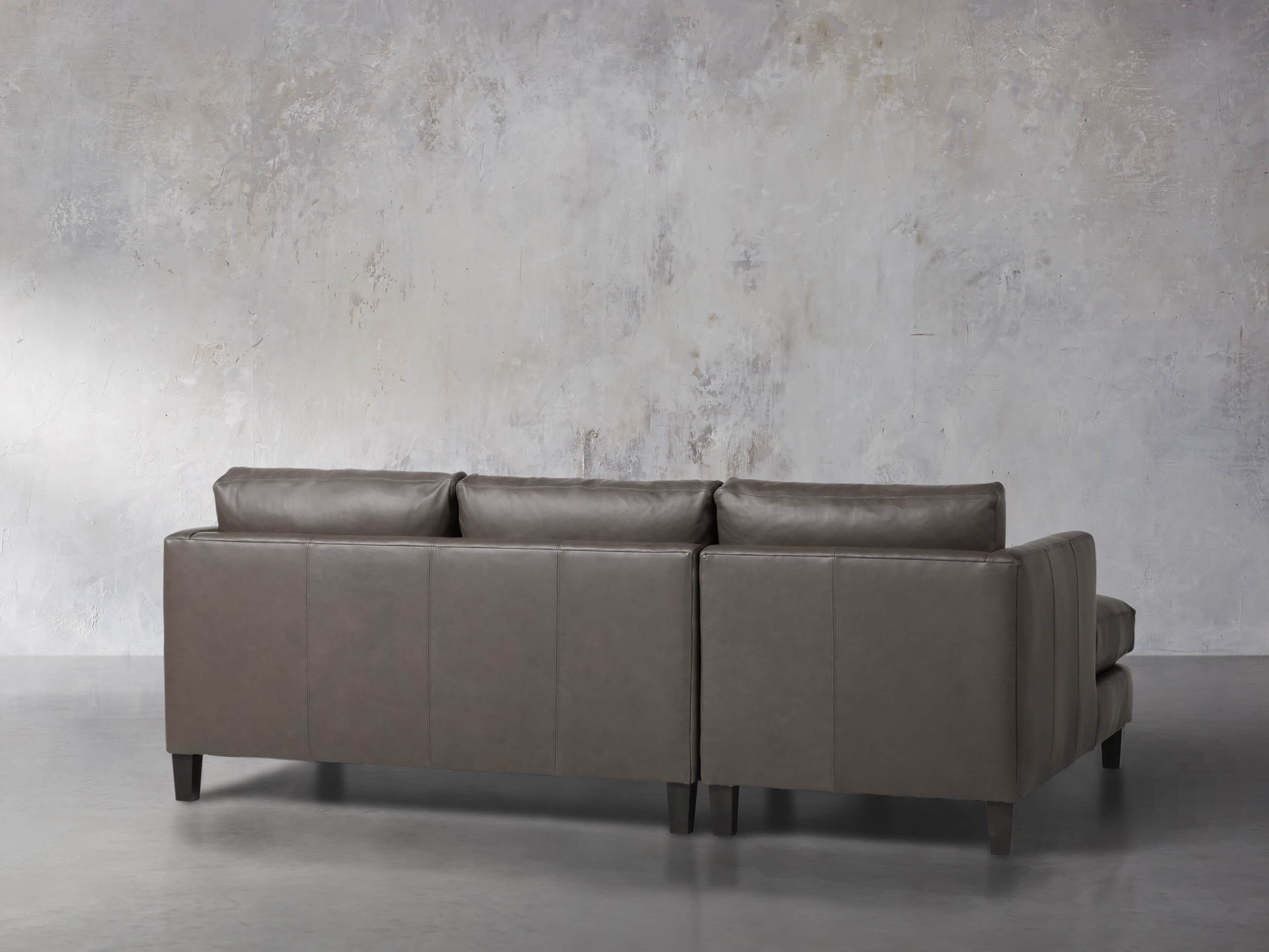 Taylor 92" Leather Two Piece Sectional, slide 4 of 5