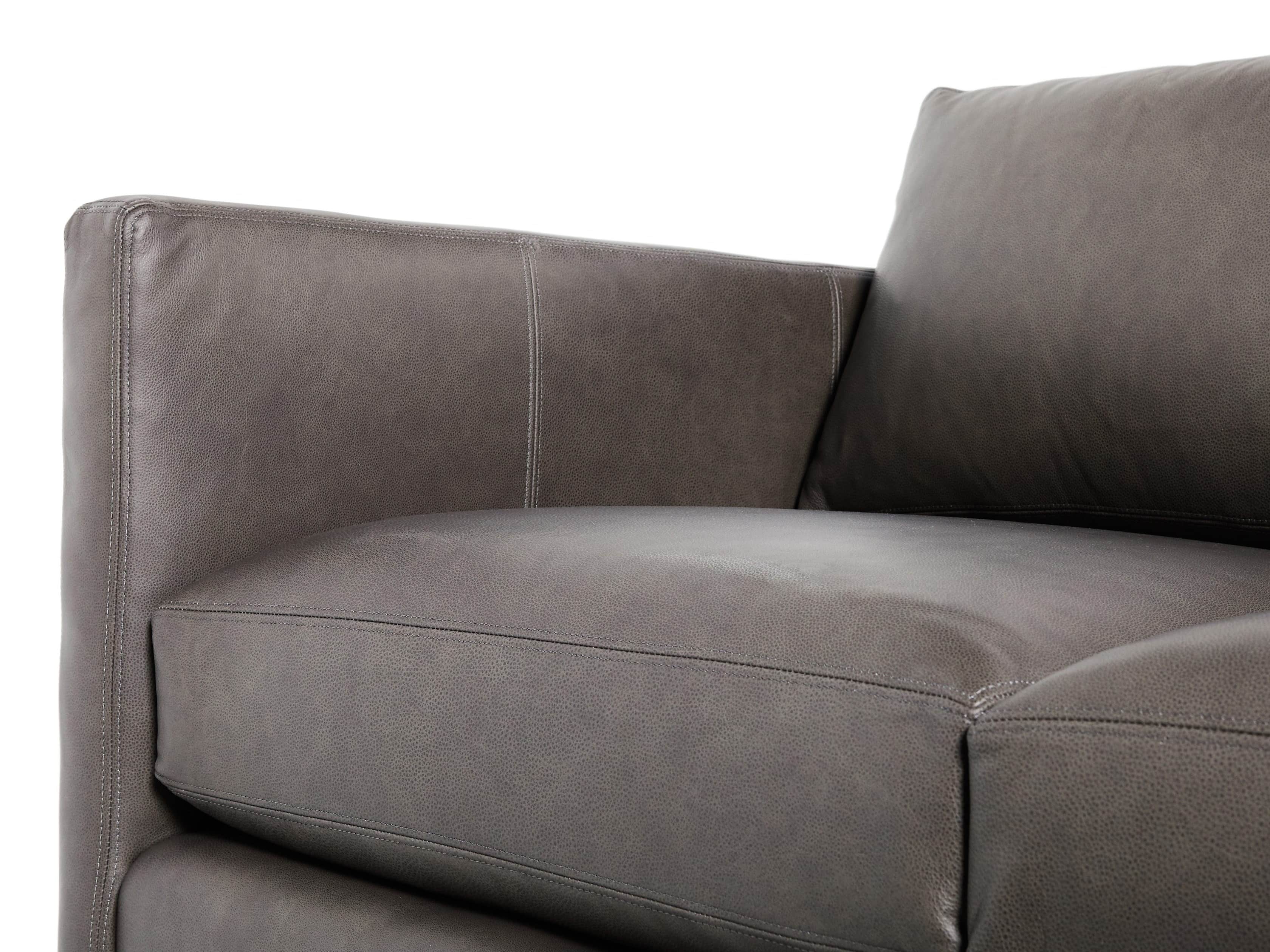 Taylor 124" Leather Three Piece Reverse Sectional