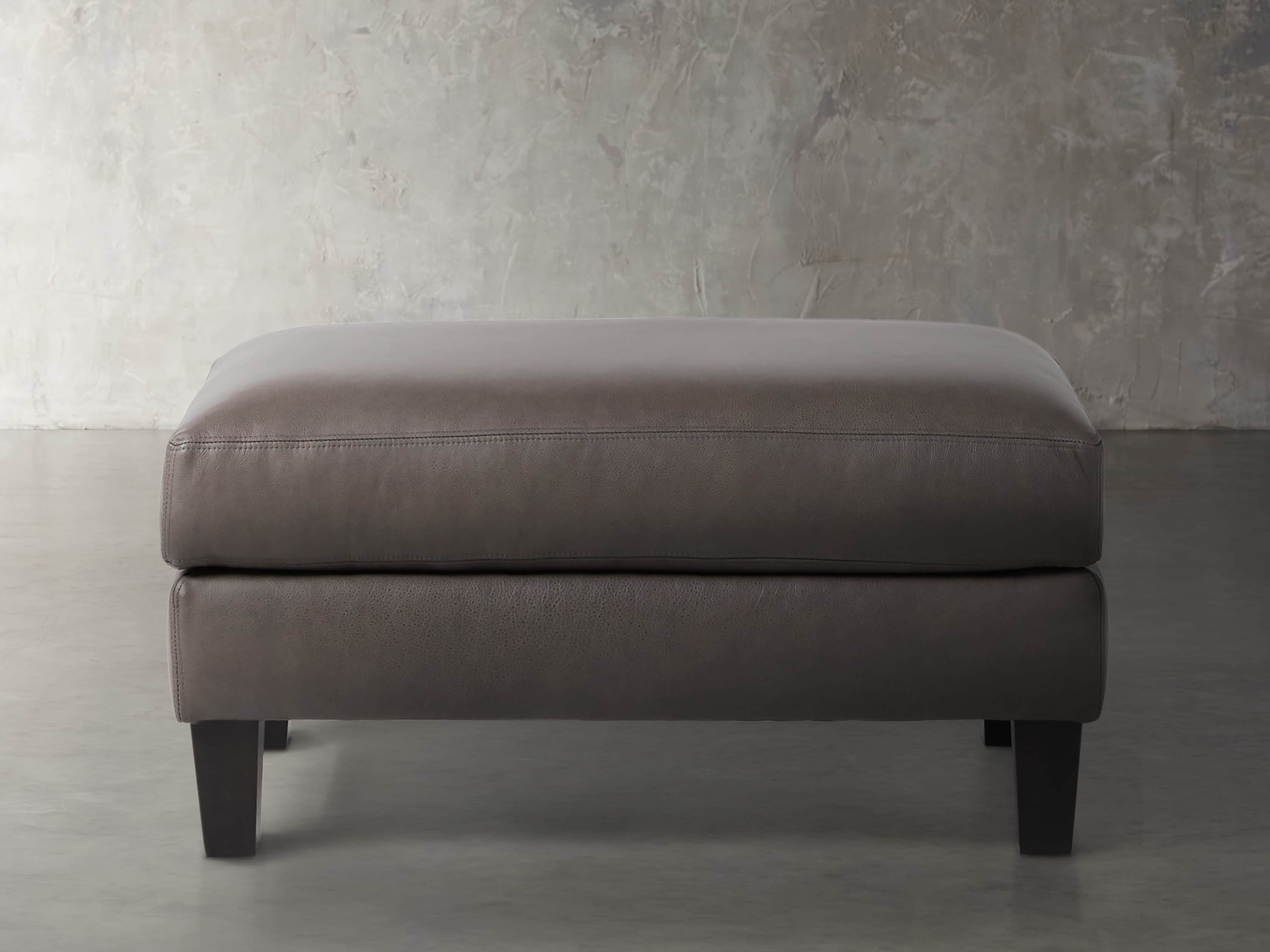 Taylor Leather 22" Ottoman, slide 2 of 4