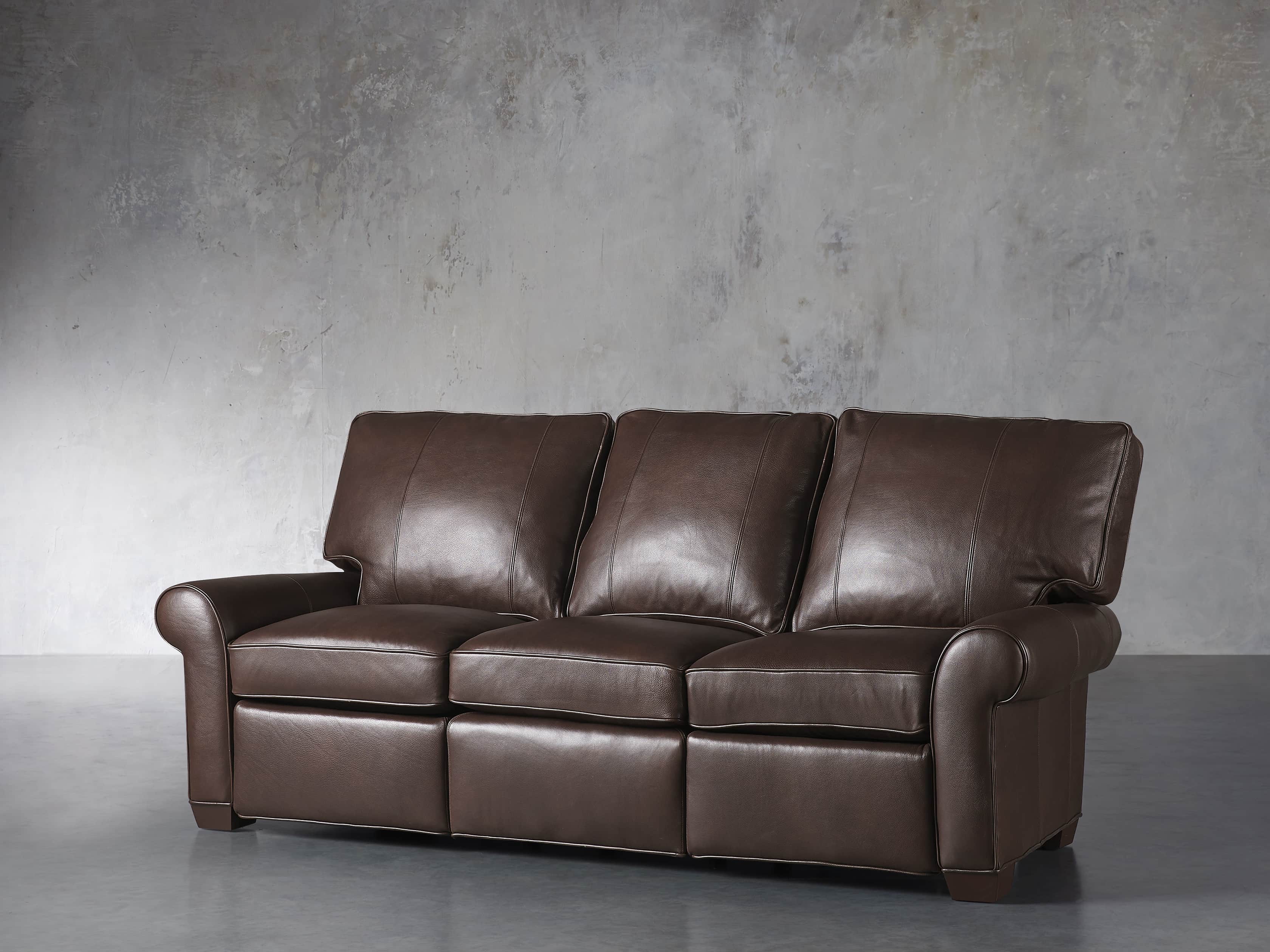 members mark standage leather motion sofa