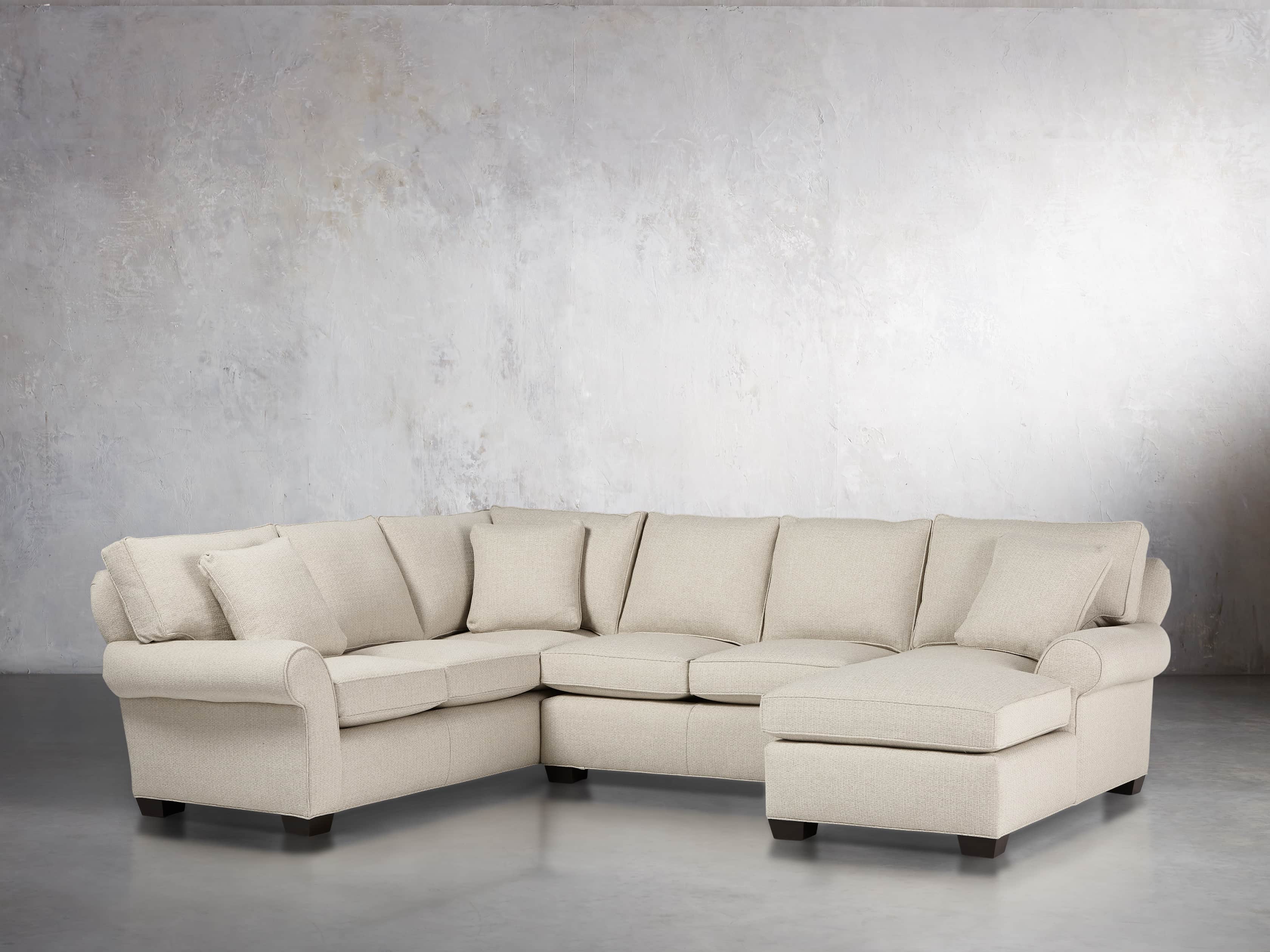 Brentwood Upholstered 124" Right Arm Sectional
