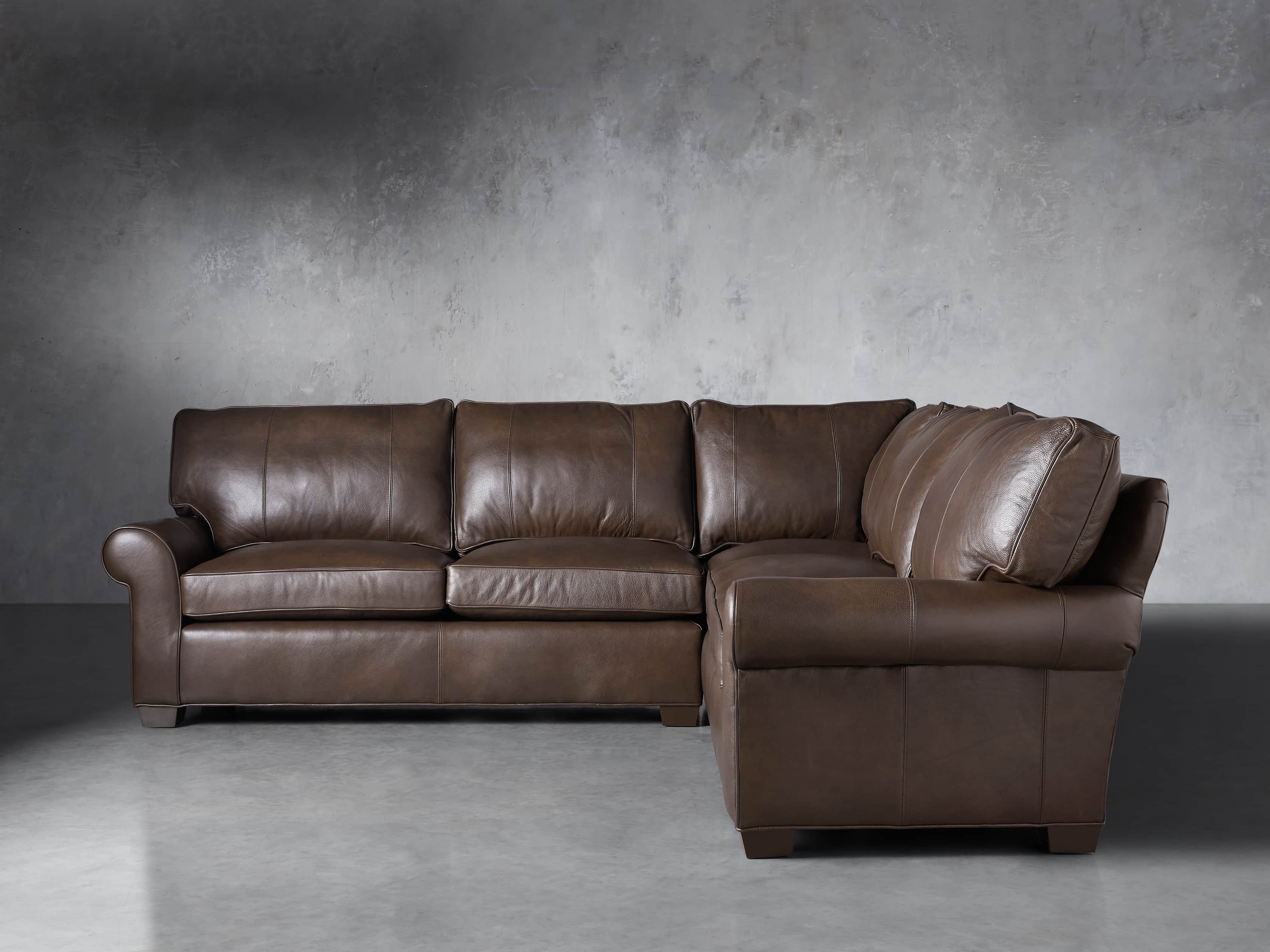 Brentwood Leather Corner Sectional Arhaus
