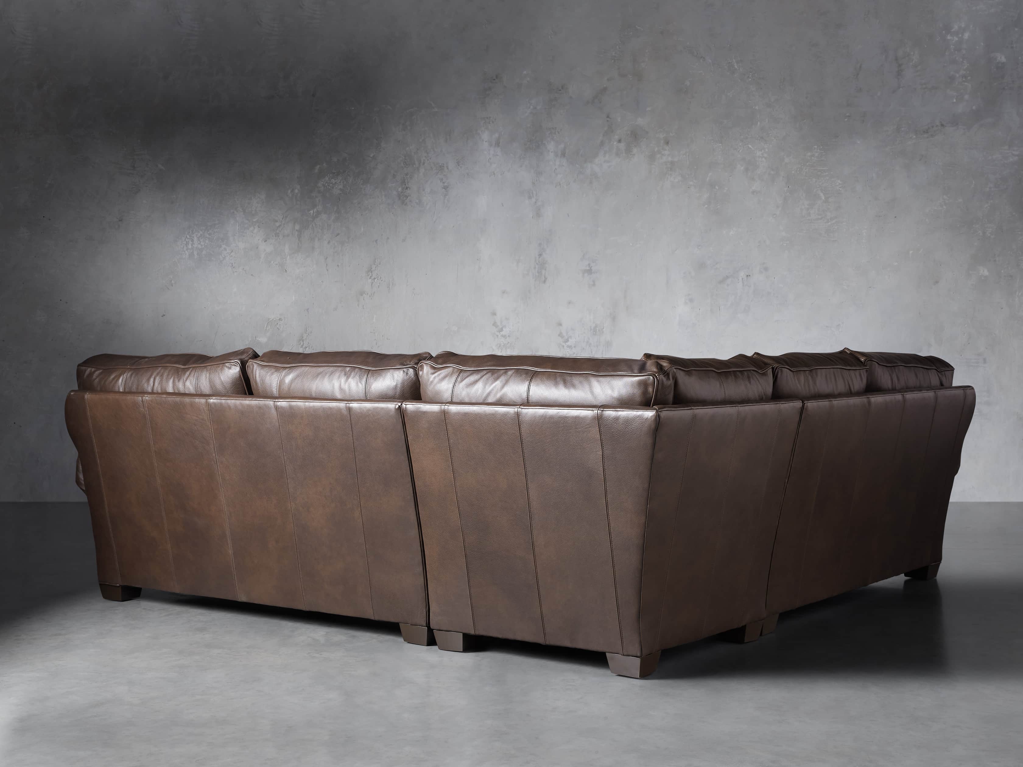 Brentwood Leather 111" Three Piece Corner Sectional