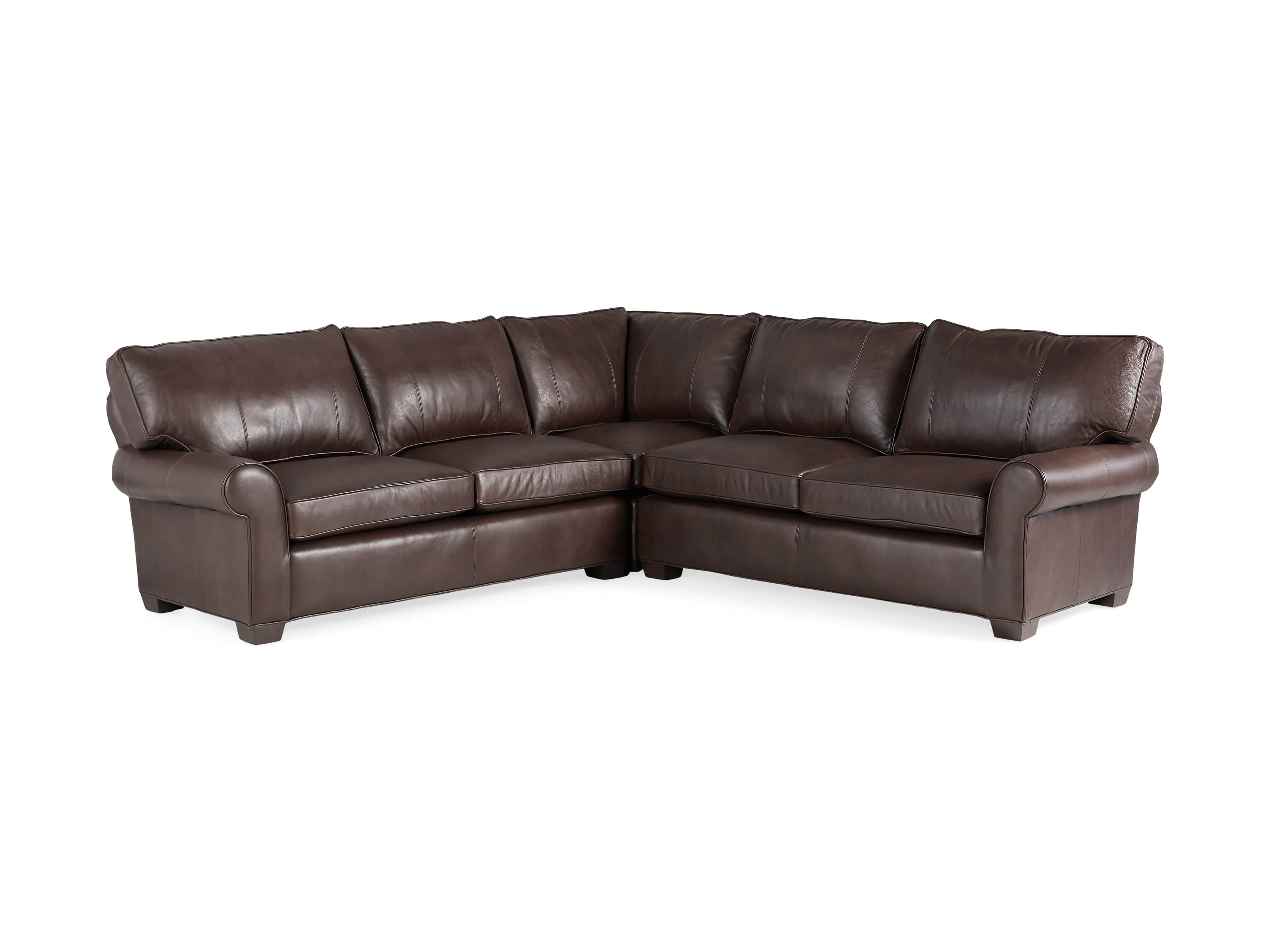 Brentwood Leather 111" Three Piece Corner Sectional