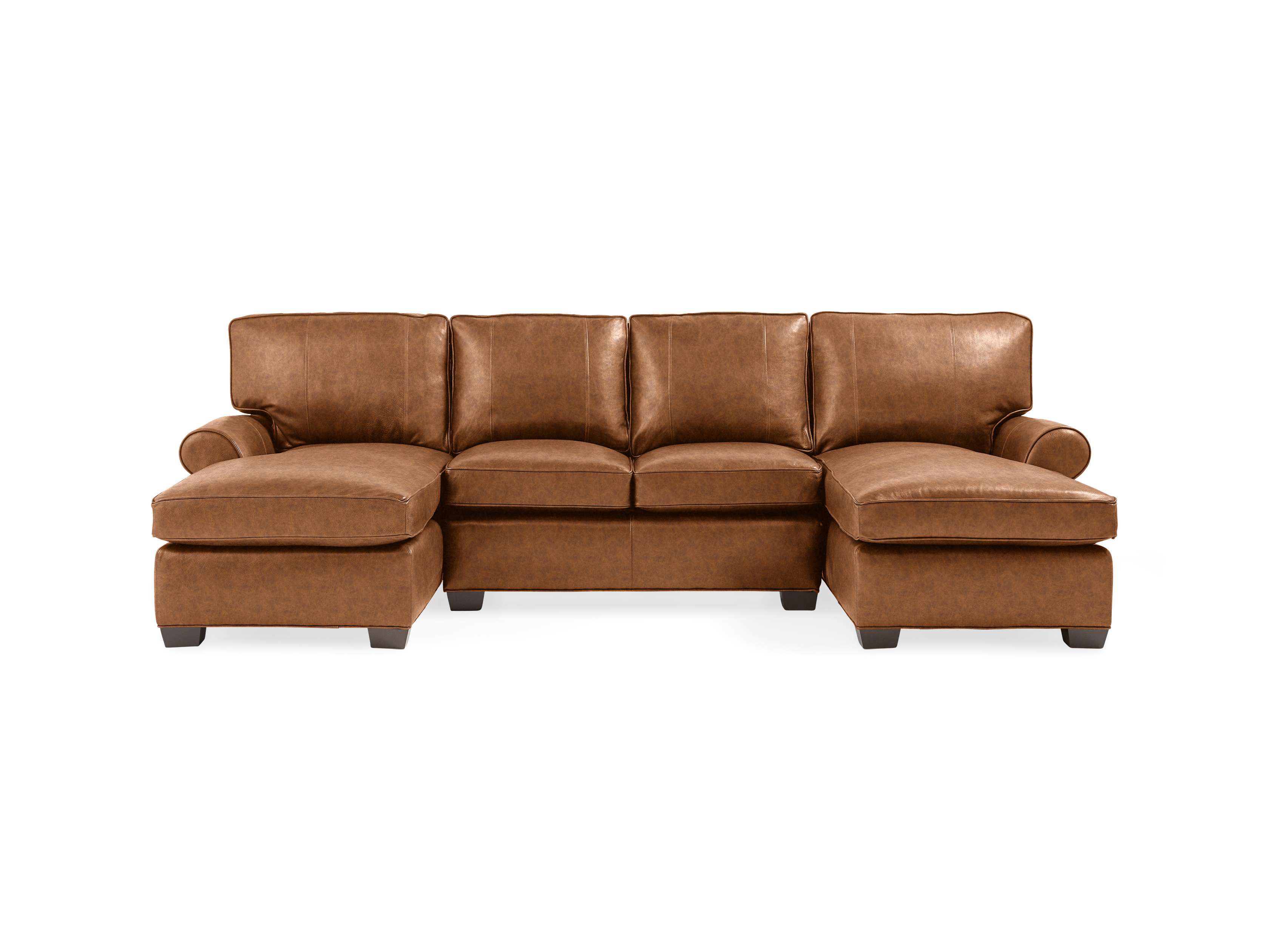 Double chaise outlet sectional leather