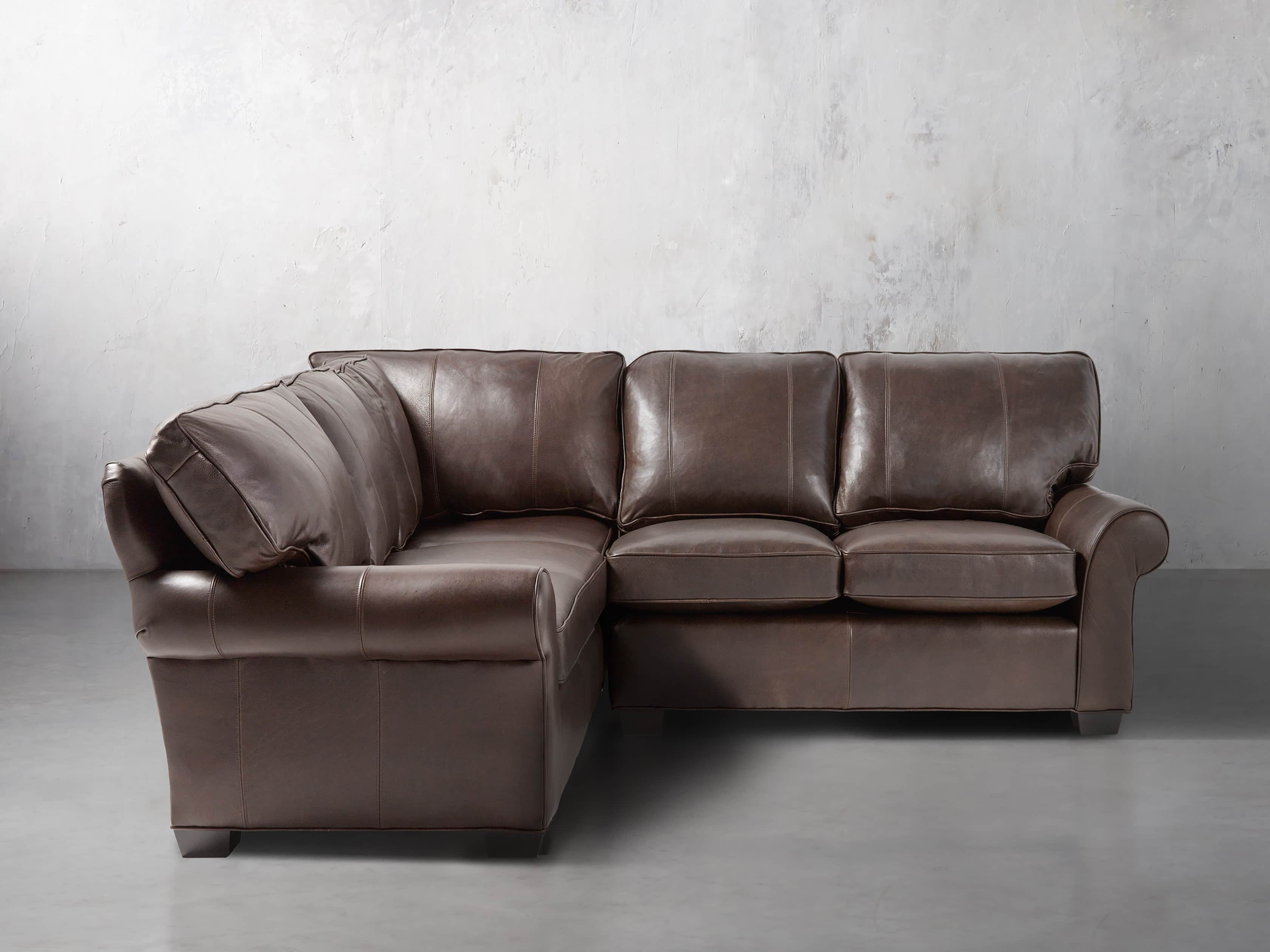 Arhaus leather outlet sectional