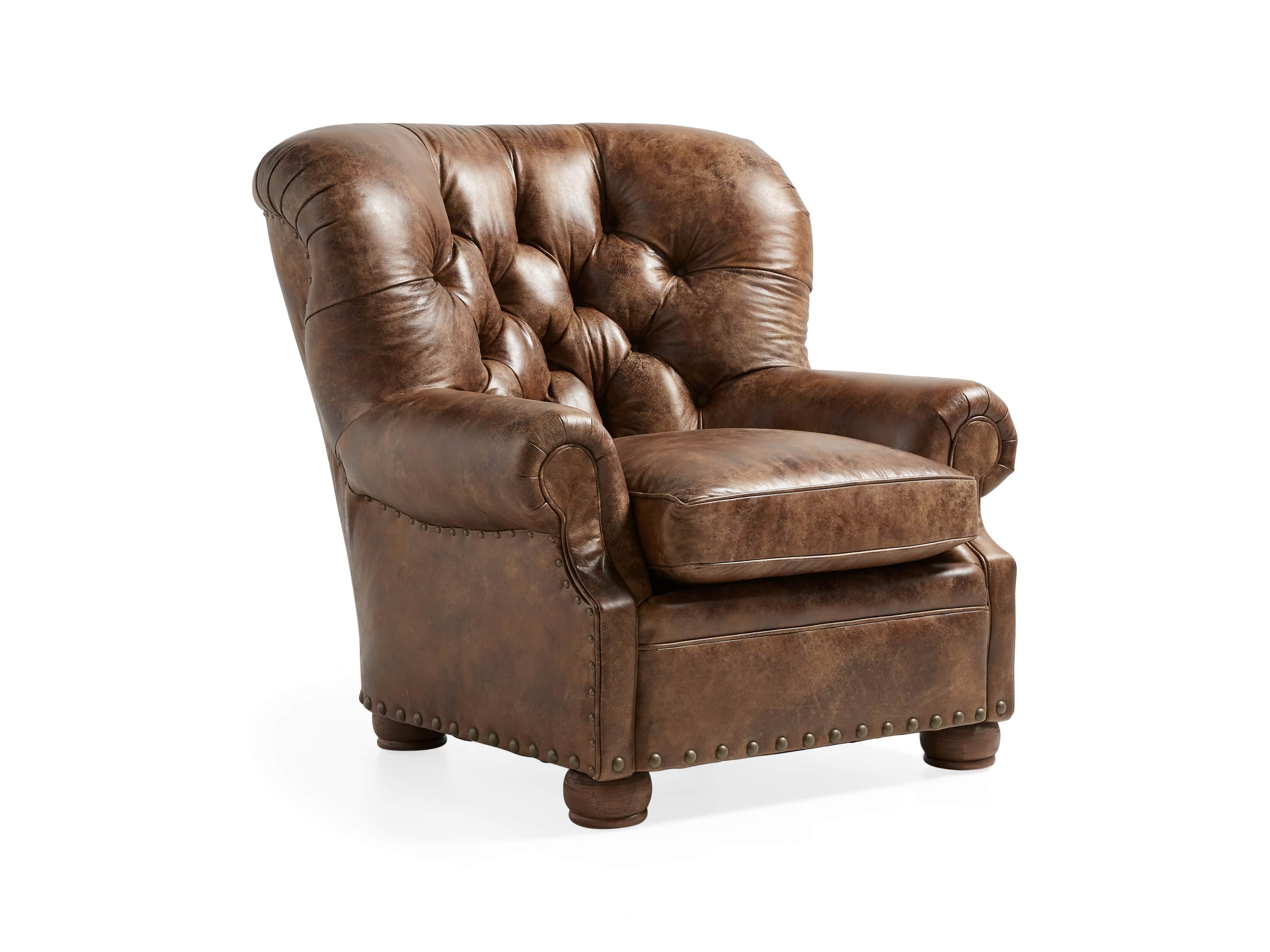 Beacon 41" Leather Tufted Chair, slide 3 of 7