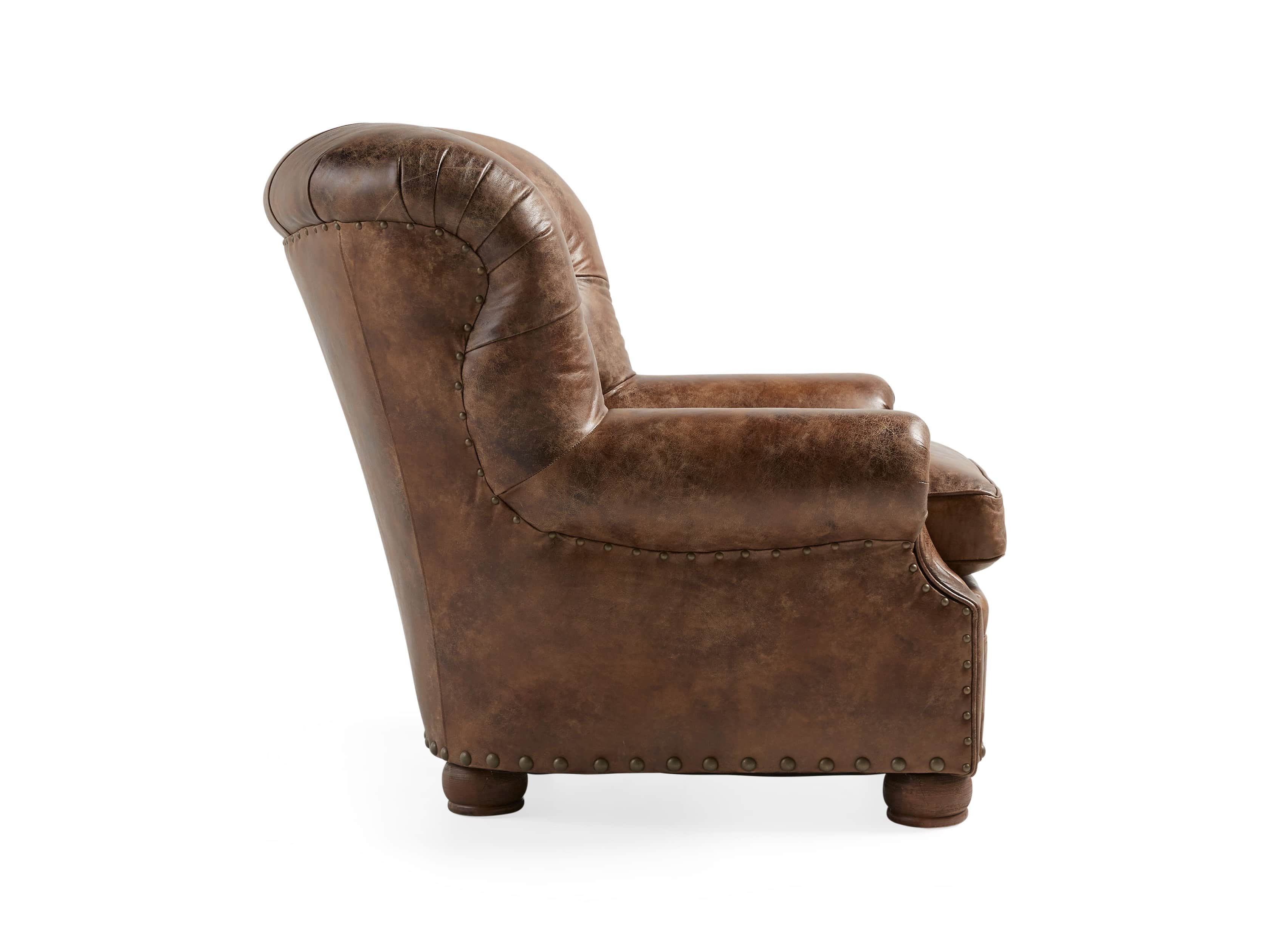 Beacon 41" Leather Tufted Chair, slide 4 of 7