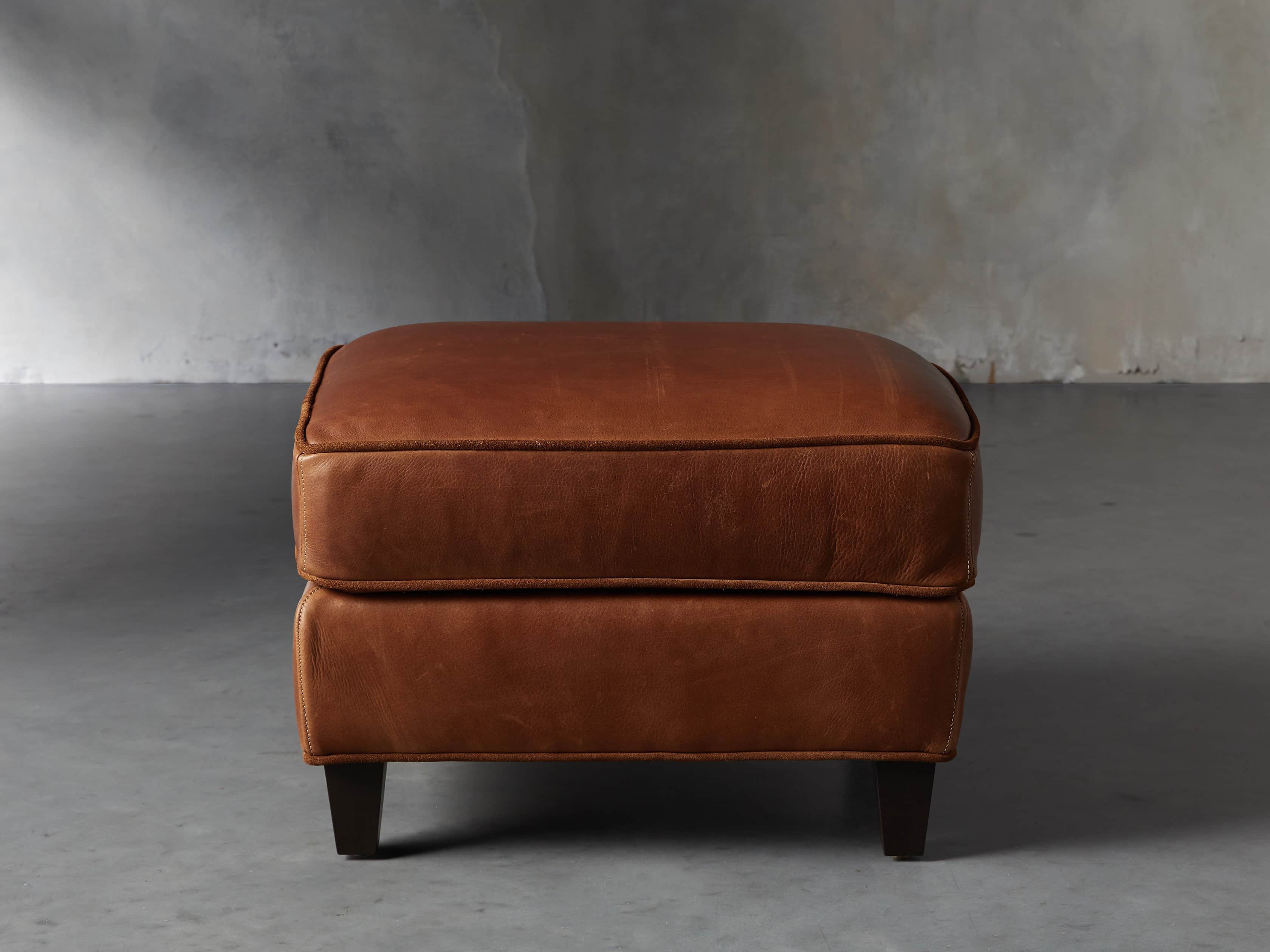 Ottomans Leather Ottomans Living Room Benches Arhaus