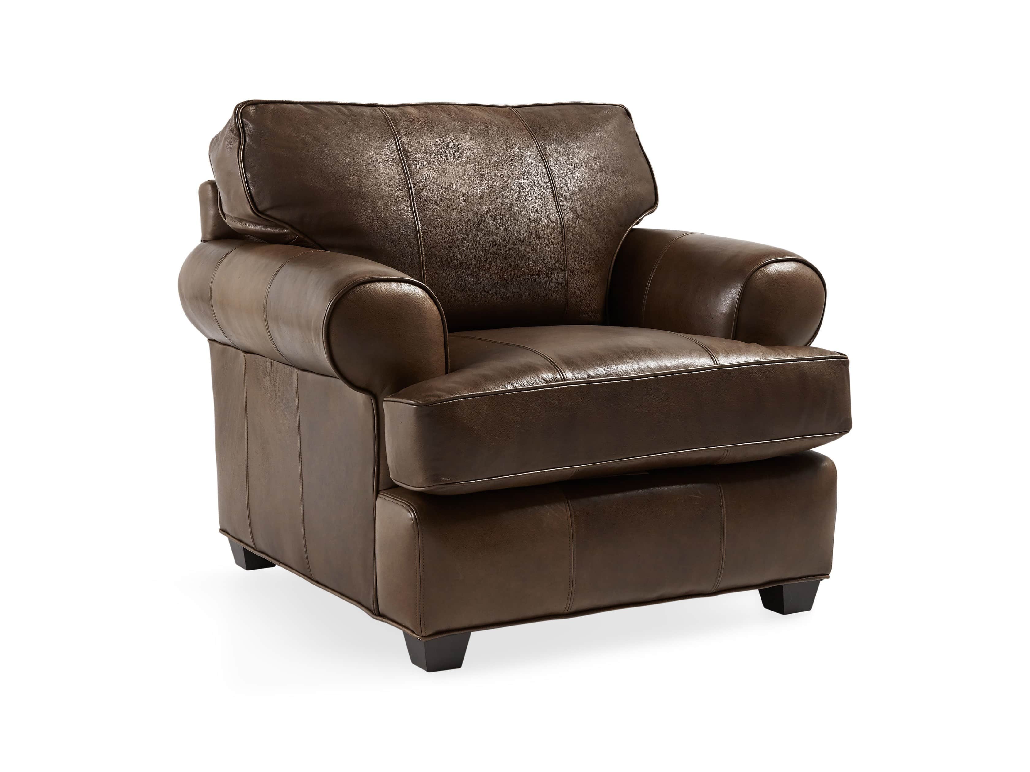 Hadley 42" Leather Chair in Anilina Hazelnut, slide 3 of 6