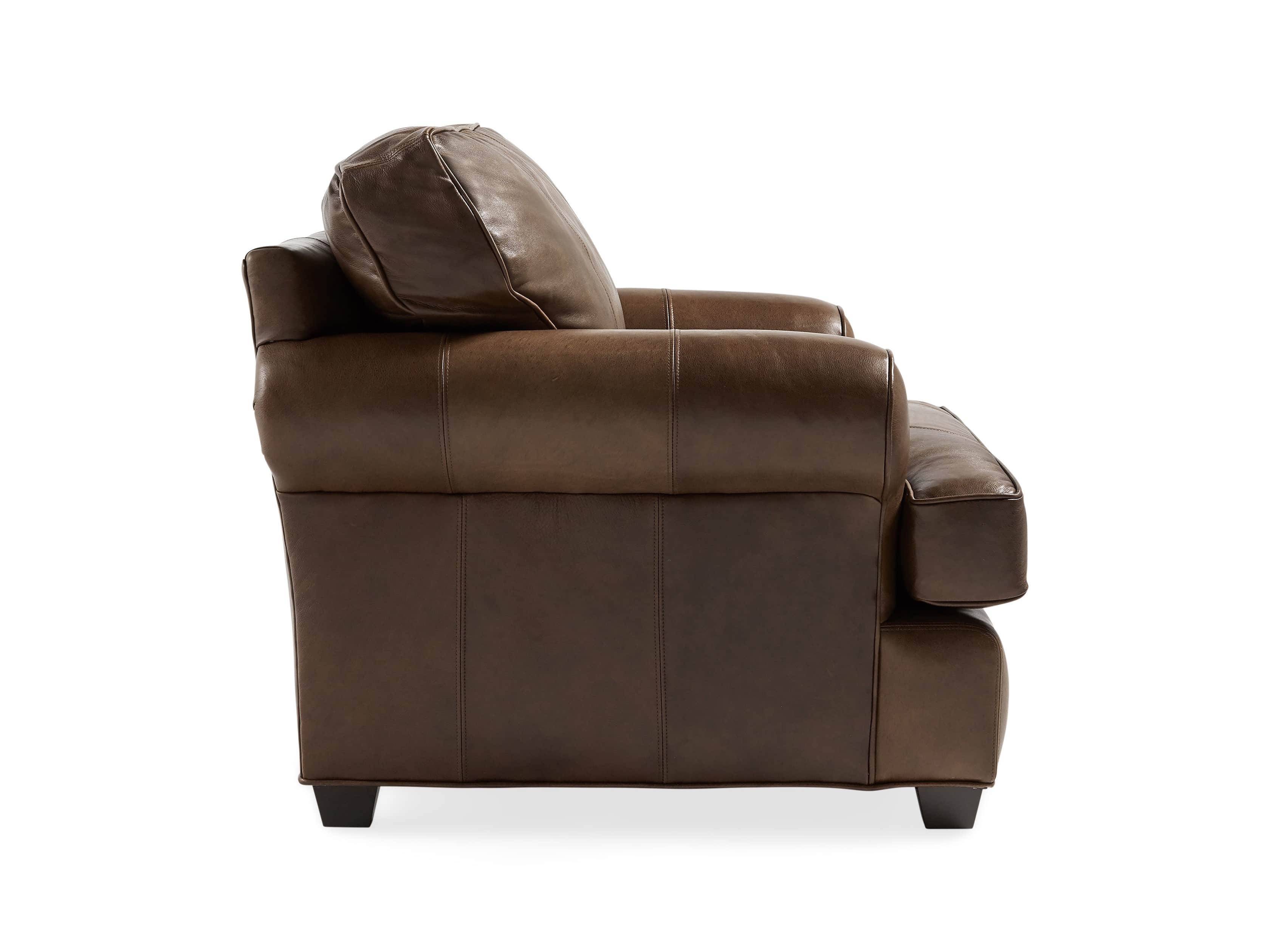 Hadley 42" Leather Chair in Anilina Hazelnut, slide 4 of 6